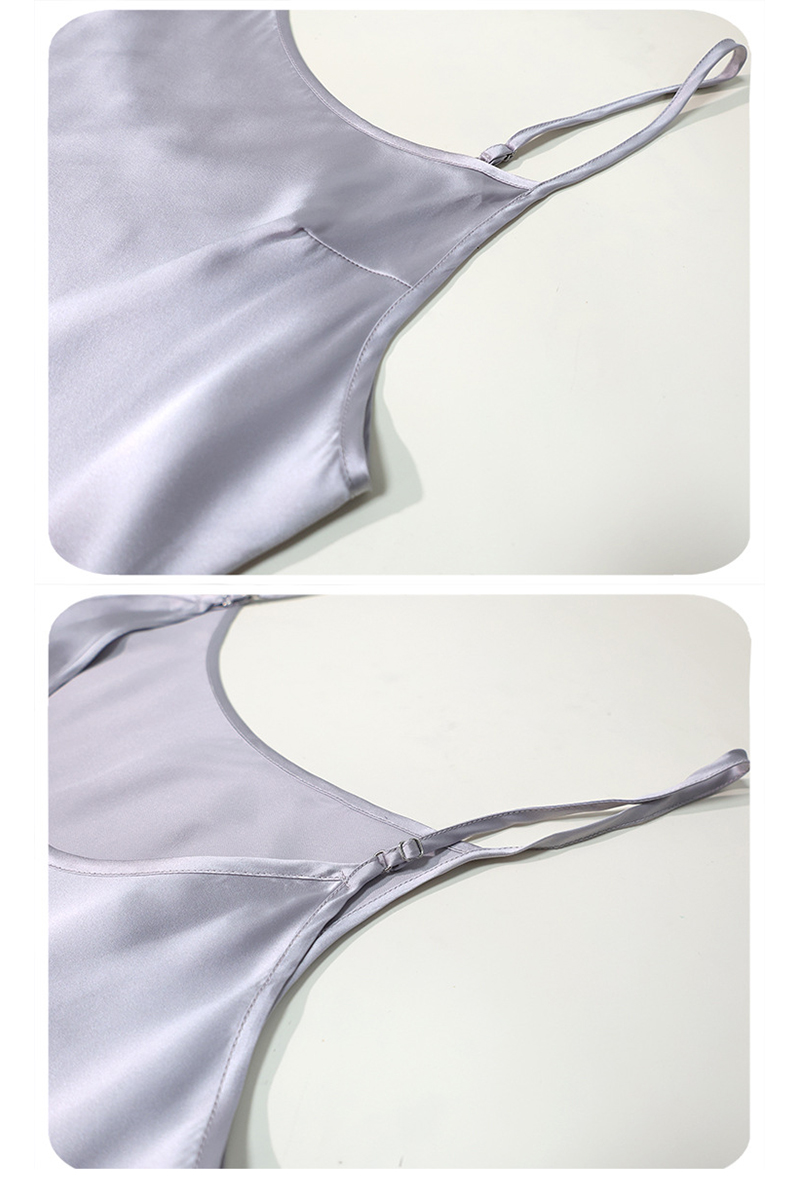 100% Mulberry Silk Camisole Set Breathable Summer Sleepwear Lounge Set