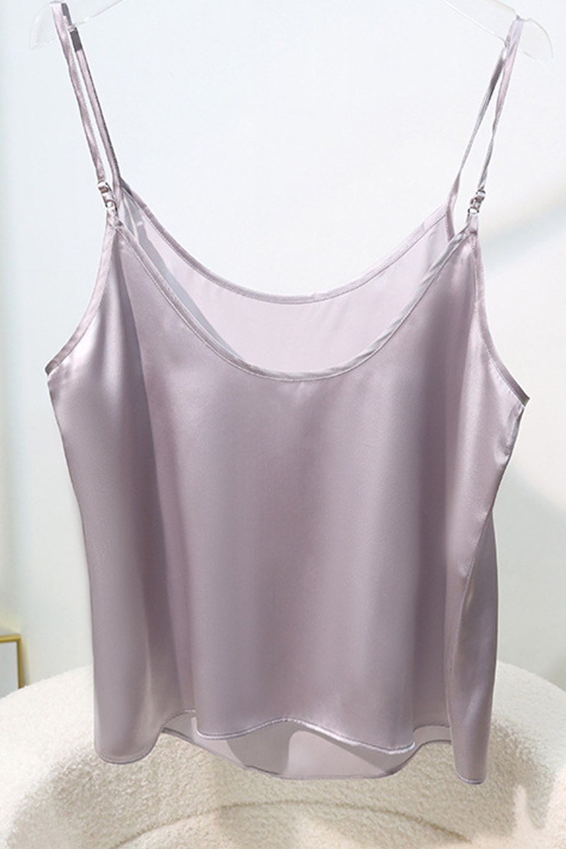 100% Mulberry Silk Camisole Set Breathable Summer Sleepwear Lounge Set