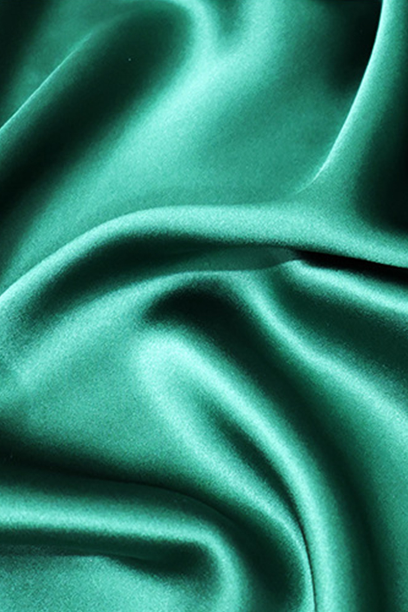 100% Mulberry Silk Plus Size Silk Nightgown Green Luxury Loose Fit Loungewear Dress