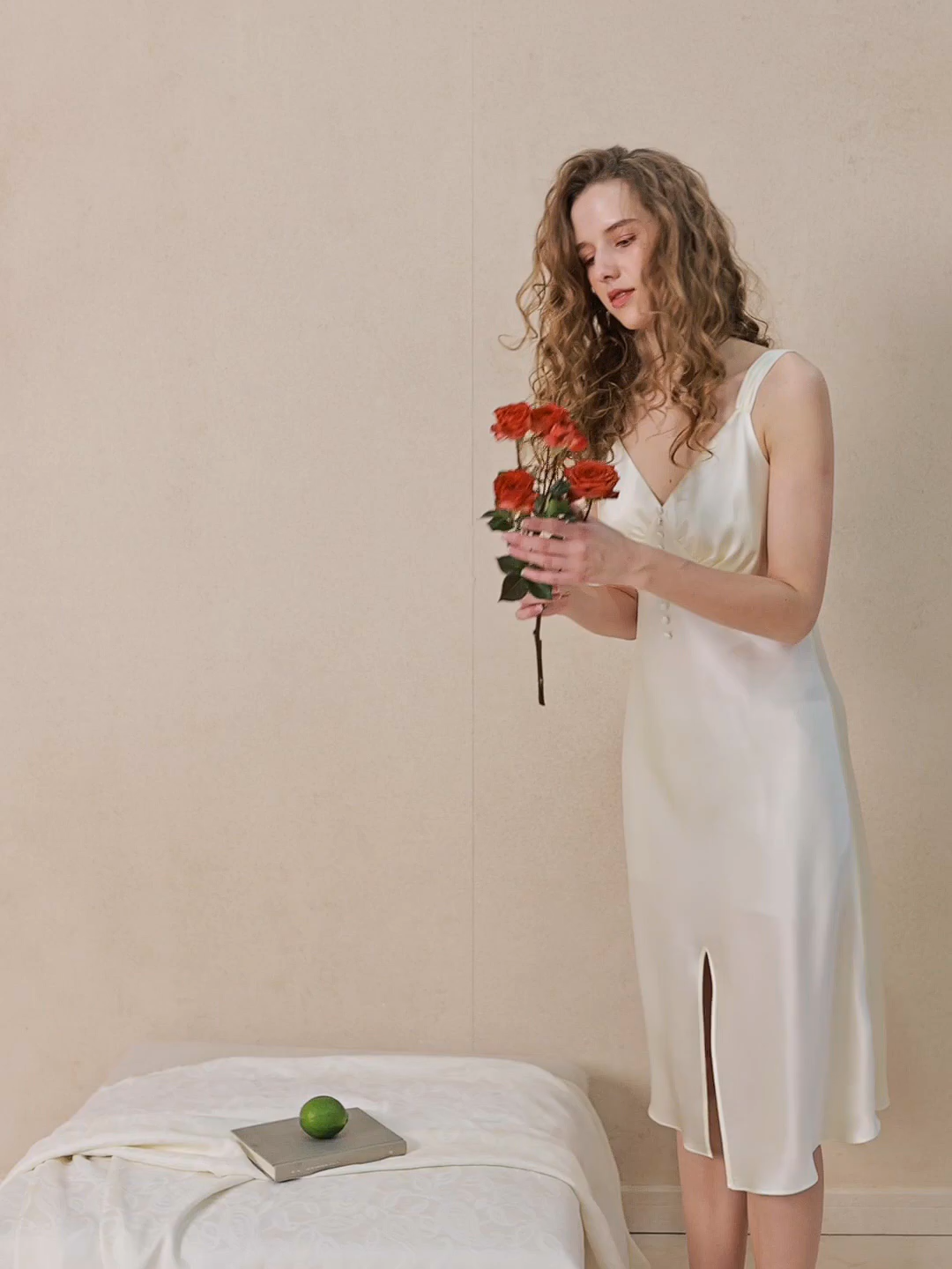 19 Momme Heavy Mulberry Silk Camisole Slip Dress Luxury Women Nightgown