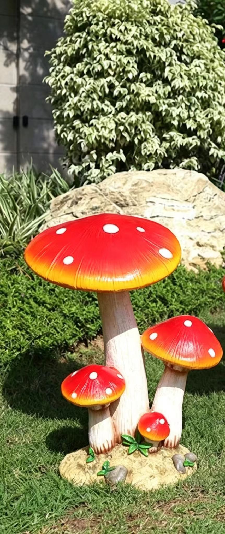 巨無霸紅蘑菇擺件