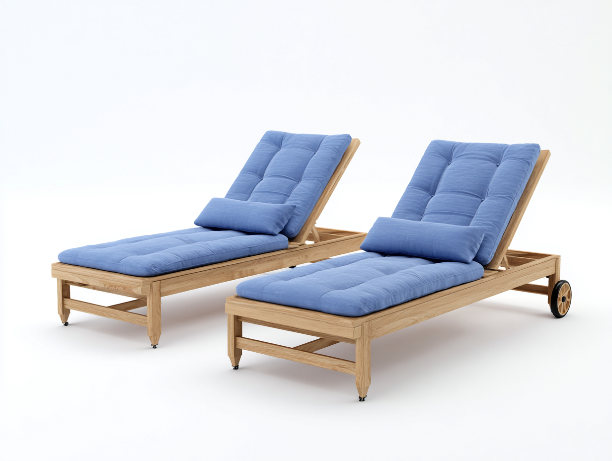 Sonnenliege-Akazienholz-Polyester-207x73x36 cm-Hellblau-Braun-landhausstil-Lomiiospace