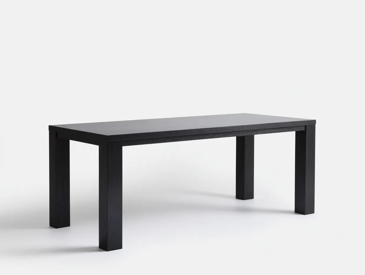 Esstisch Schwarz 200x90x76 cm - Holzstruktur - schlichte Rechteckform-Socoradwell