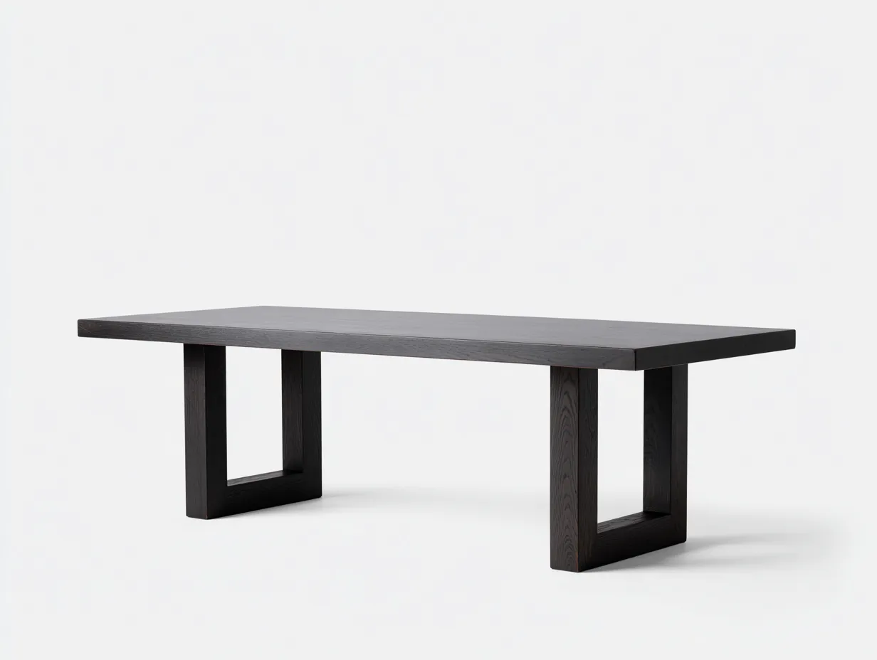 Esstisch Holz 230x98x76 cm - tiefschwarz - rechteckiger Loftstil-Socoradwell