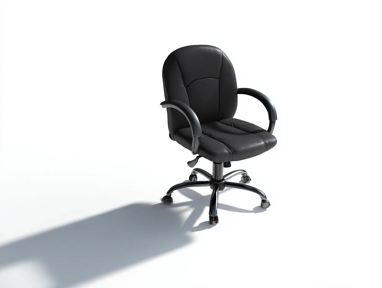 Silla de oficina para despacho - 65x68x110 cm - negro y gris grafito - estilo ejecutivo - respaldo acolchado con reposabrazos curvos y base giratoria con ruedas