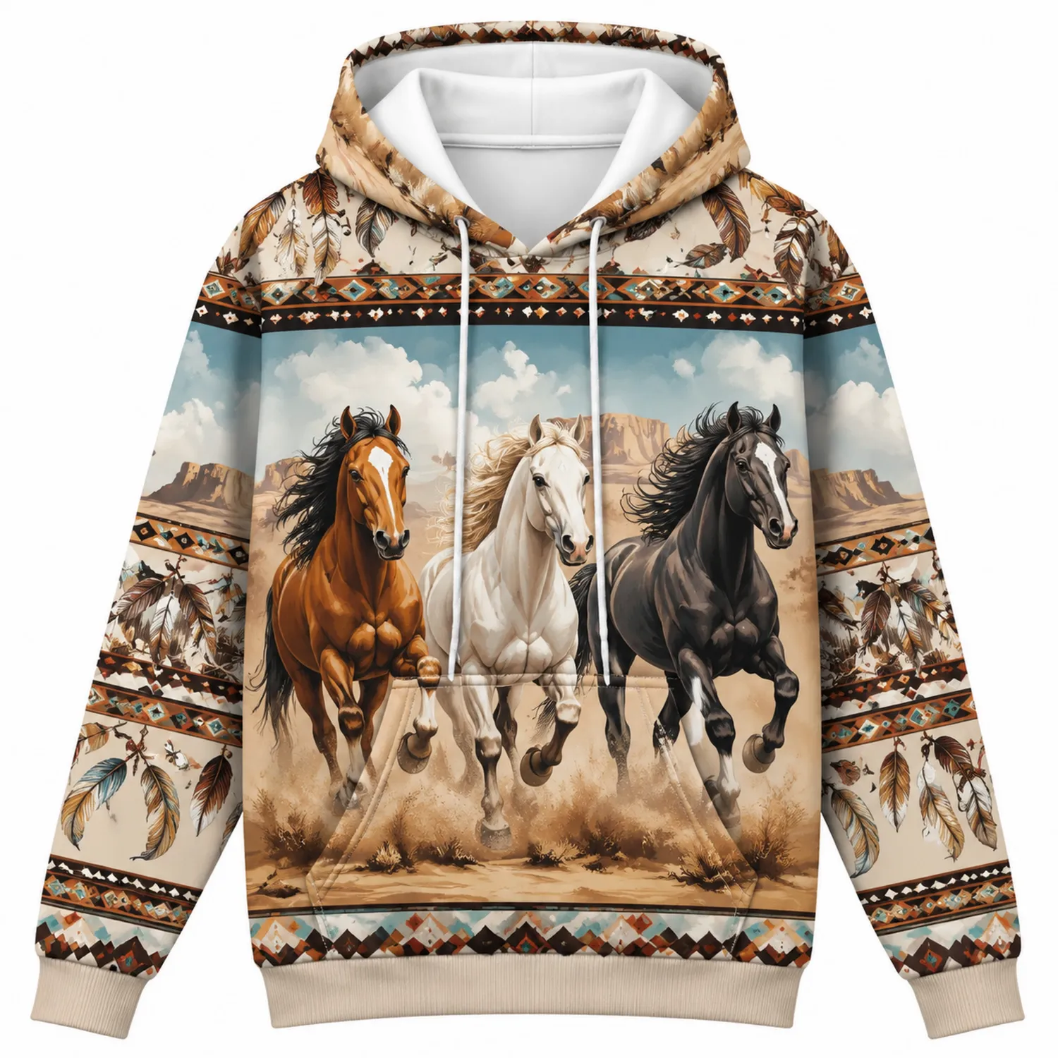 Sweat à Capuche Enfant Cheval Southwest Polyvalent