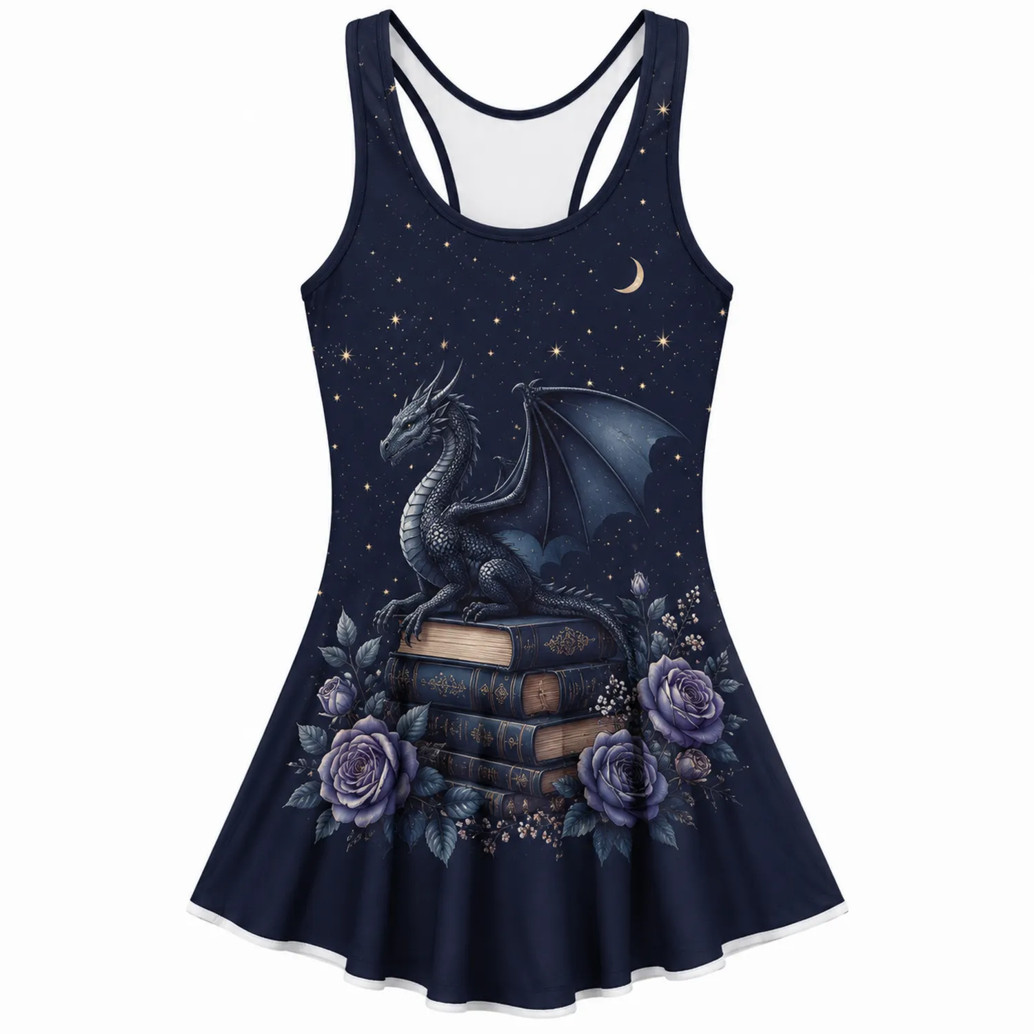Maillot de Bain Fille Une Pièce Dragon Livres Roses