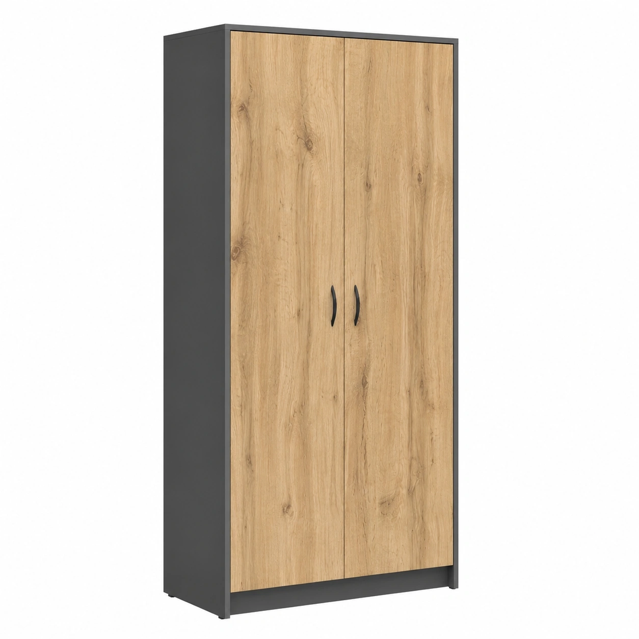 Moderner grauer Mehrzweckschra 74cm x 180cm mit 6 Einlegeboden und Extrafh-Oakentra