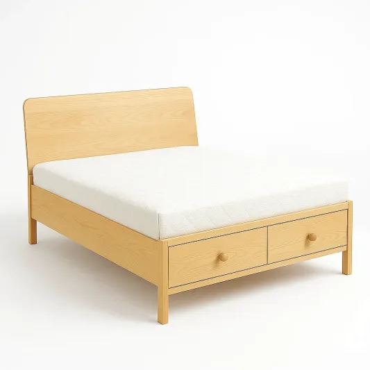 Holzbett mit Matratze und Schubladen 200x160cm-decovrisa