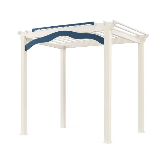 Pergola Holz Weiß/Blau 300x300x250 cm-ilmeravio