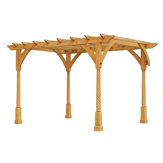 Gartenpergola aus Kiefernholz, 400 cm x 300 cm x 250 cm-ilmeravio