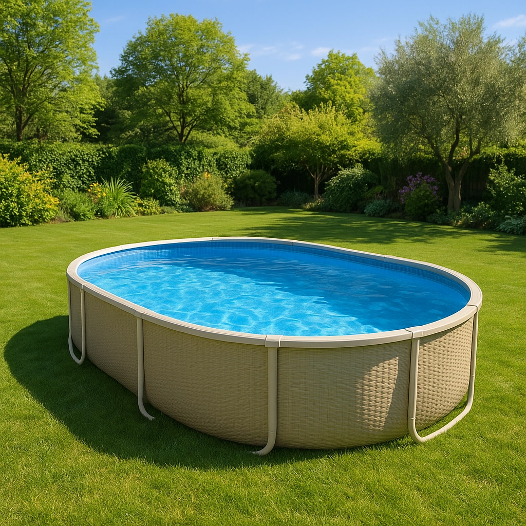 Outdoor-Freizeit,Ovaler Frame-Pool-furniavuno