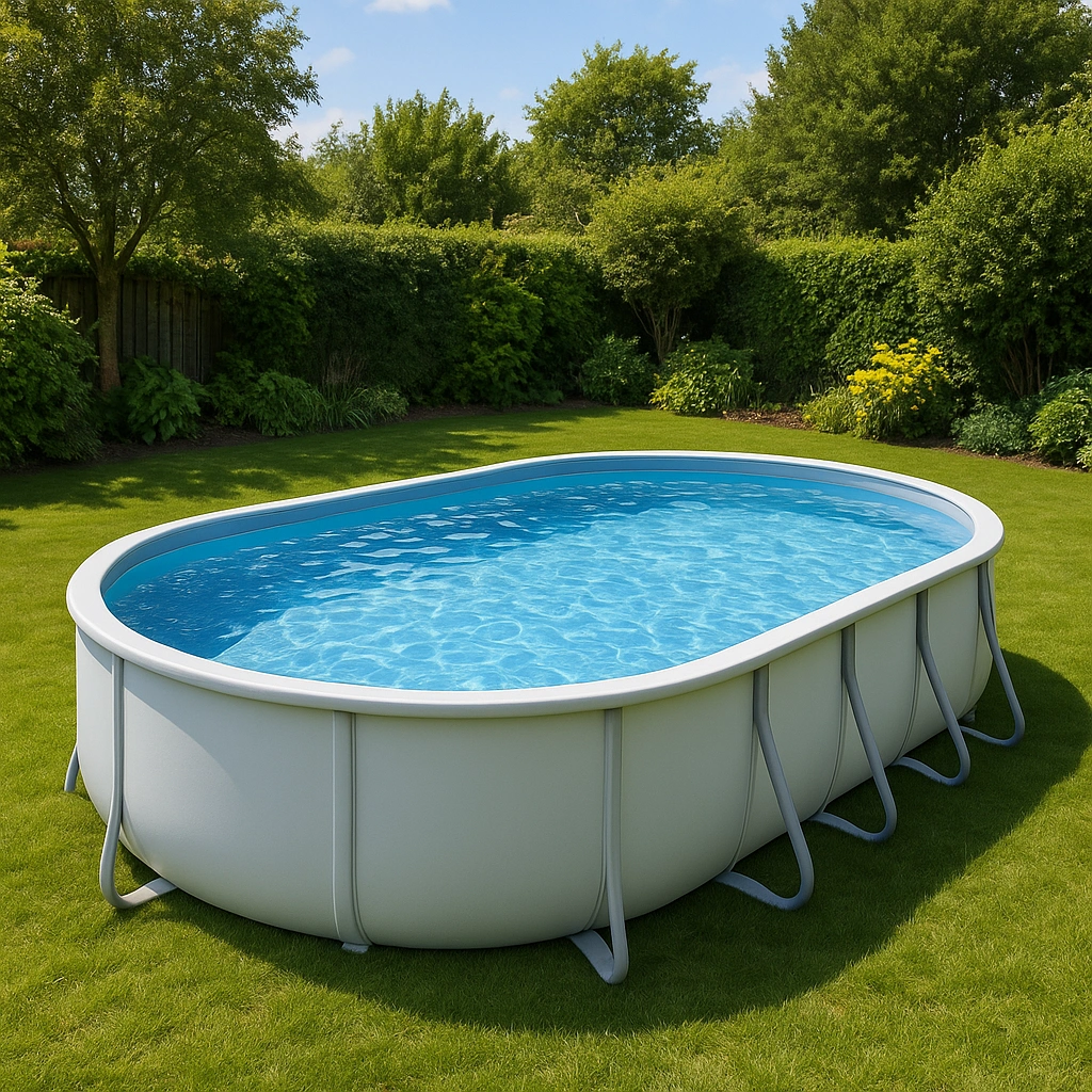 Outdoor-Freizeit,Ovaler Frame-Pool-furniavuno