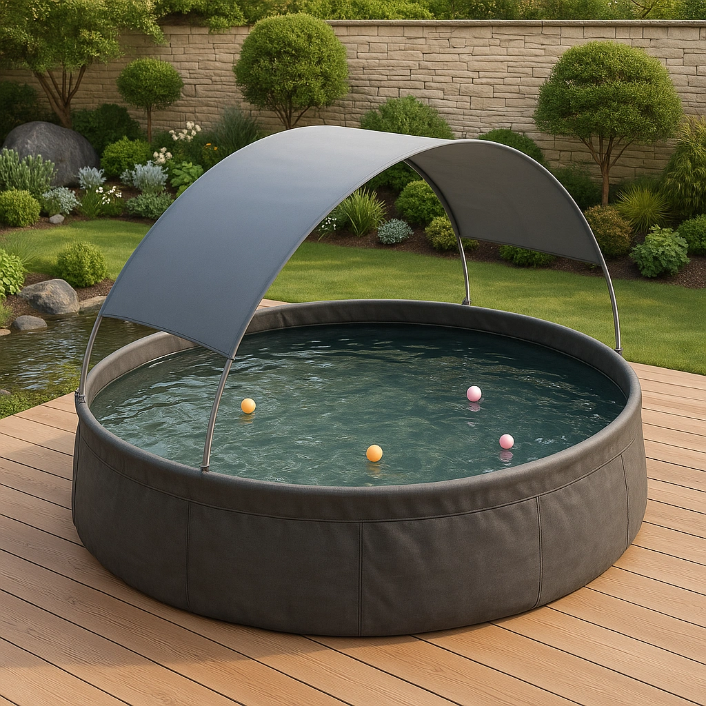 Outdoor-Freizeit,Runder Frame-Pool-furniavuno