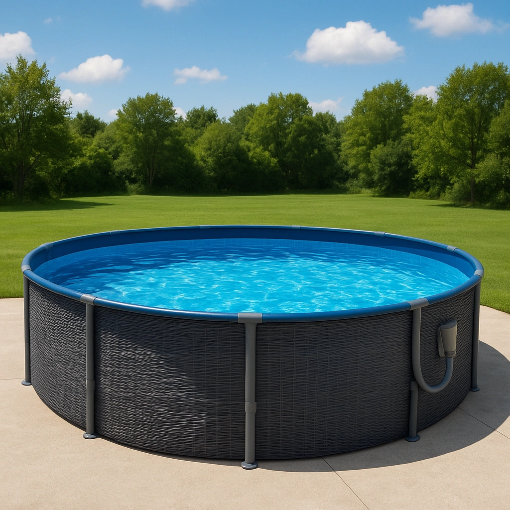 Outdoor-Freizeit,Runder Frame-Pool-furniavuno