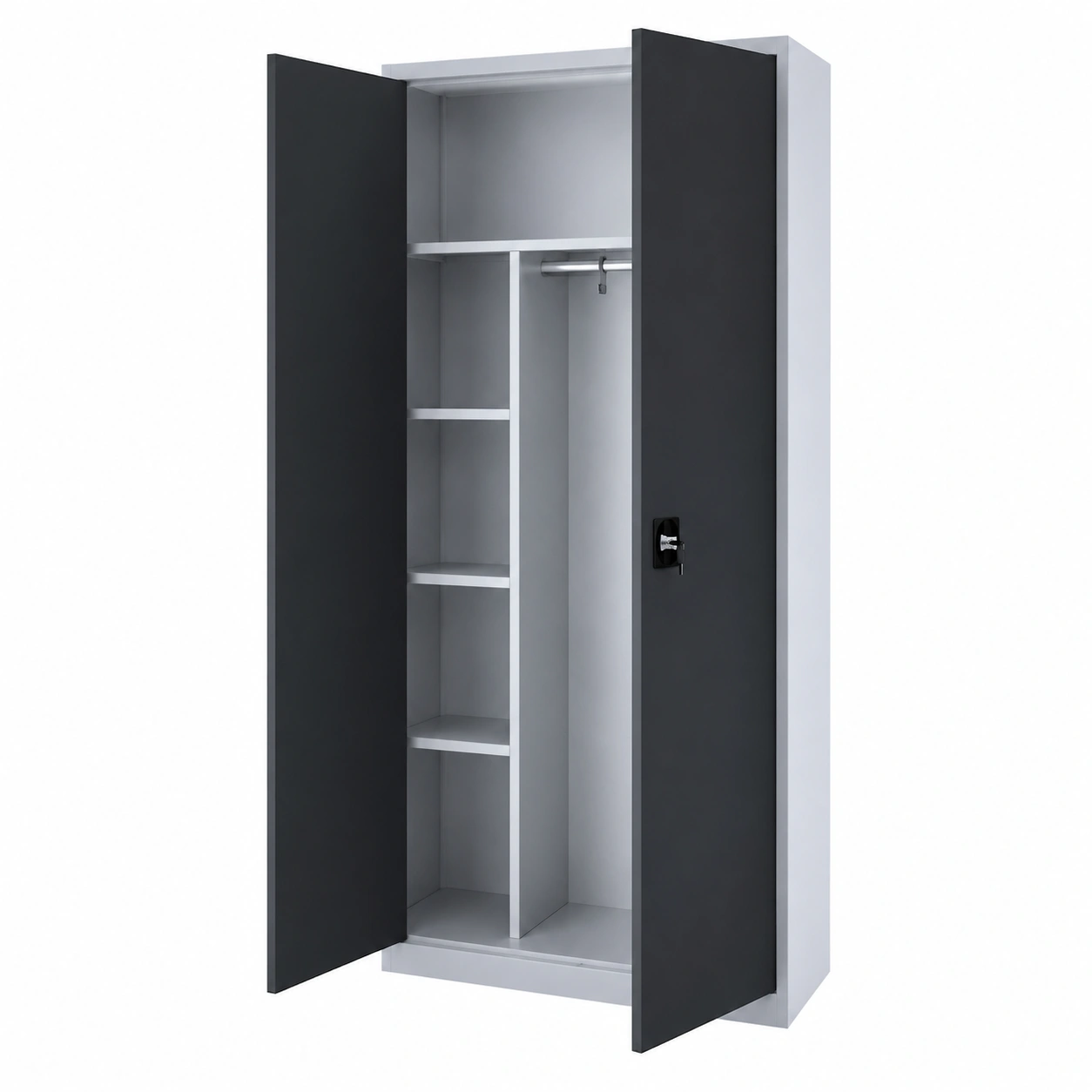 Lullmann Stahlschra abschliessbar 195x92x42cm anthrazit, montiert-Furnobay