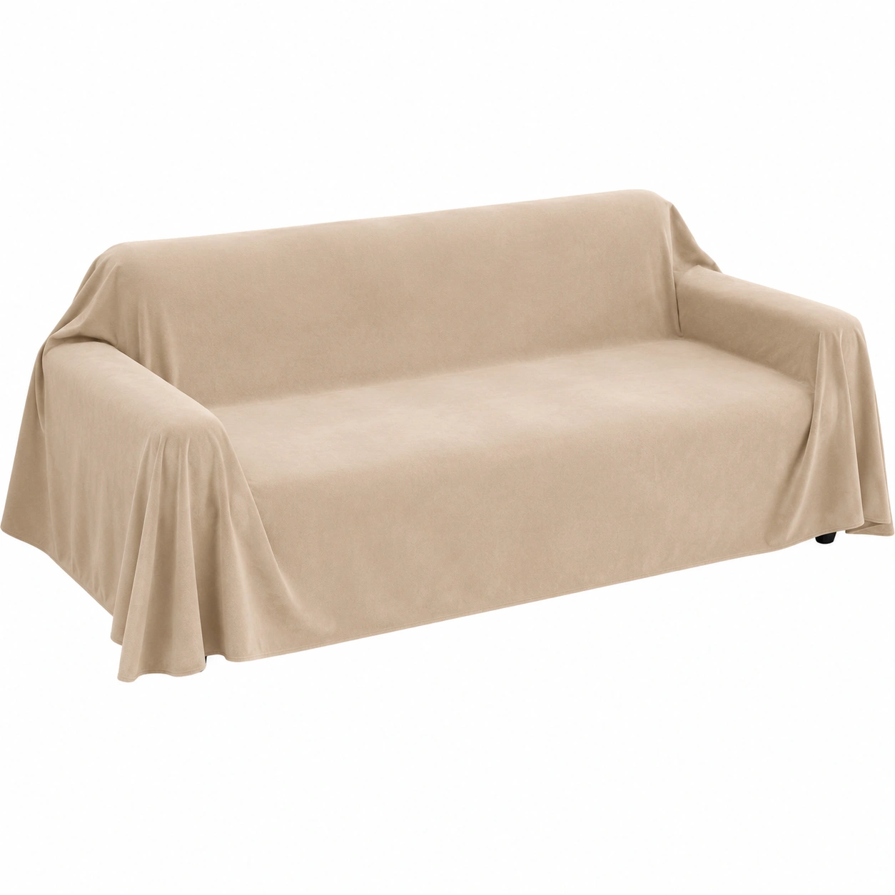 Wasserfeste Sofahusse fur Haustiere, Kratzschutz fur Katzen und Hunde, Rutschfester Sofabezug 300x230cm, Khaki-Furnobay