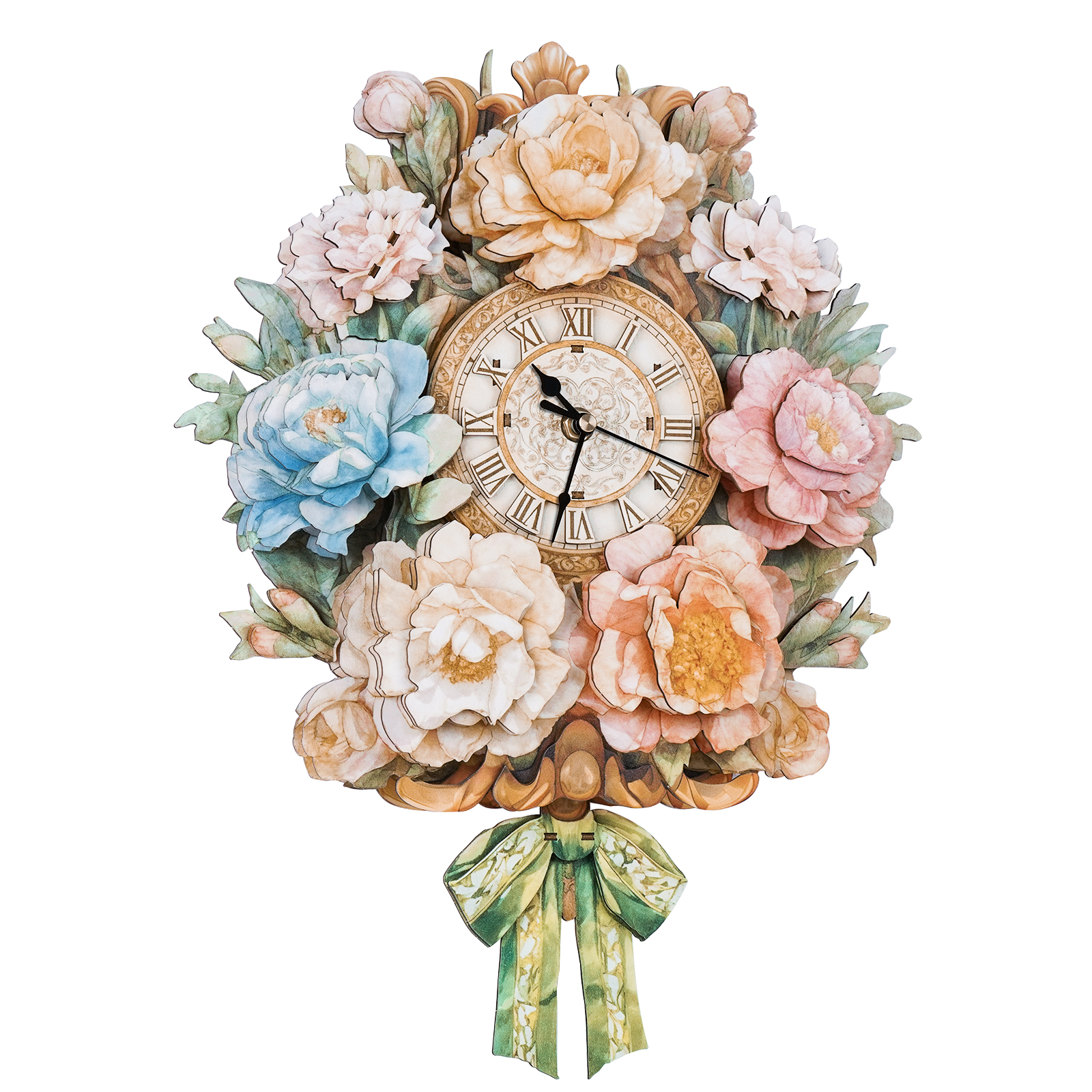 Floral Bouquet - 3D Decorative Wall & Desk Clock
