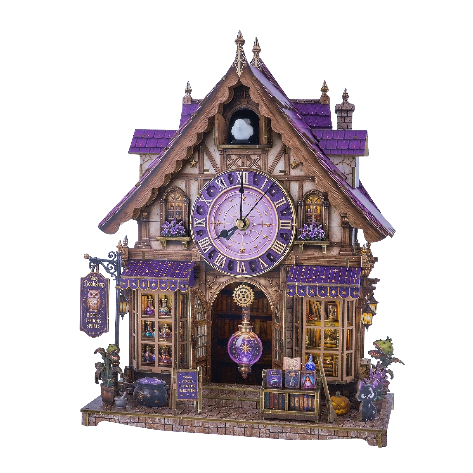 Magical Bookhouse - 3D Wooden Cuckoo Clock