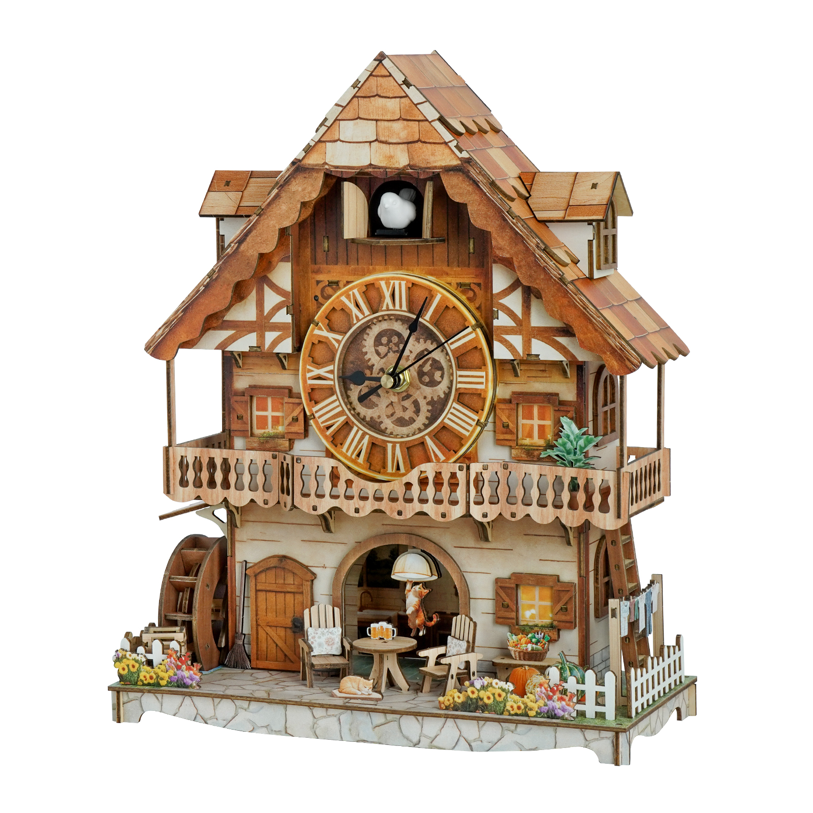 German Country Cottage - 3D Wooden Cuckoo Clock