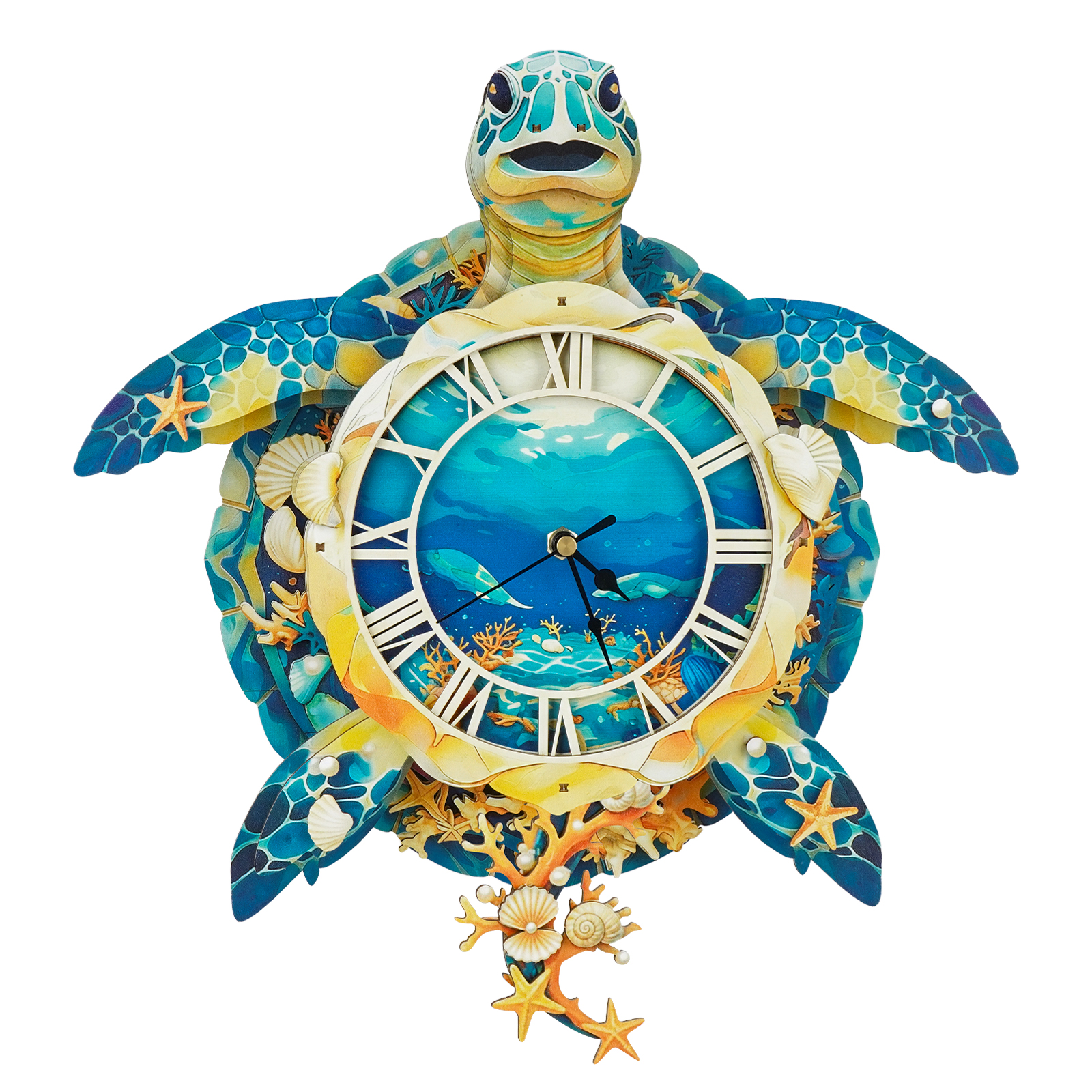 Ocean Turtle - 3D Animated Chime Clock