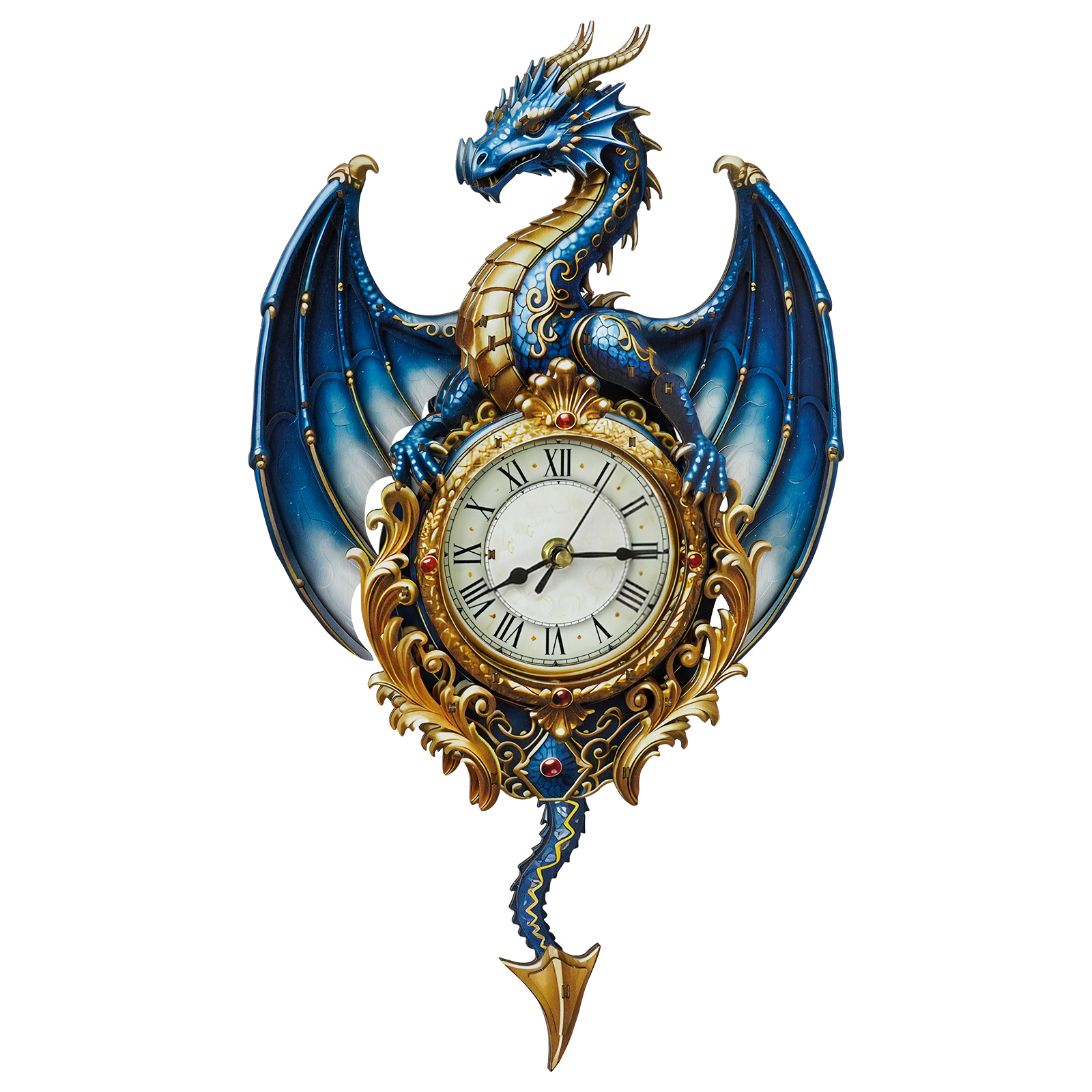 Roaring Dragon - 3D Animated Chime Clock
