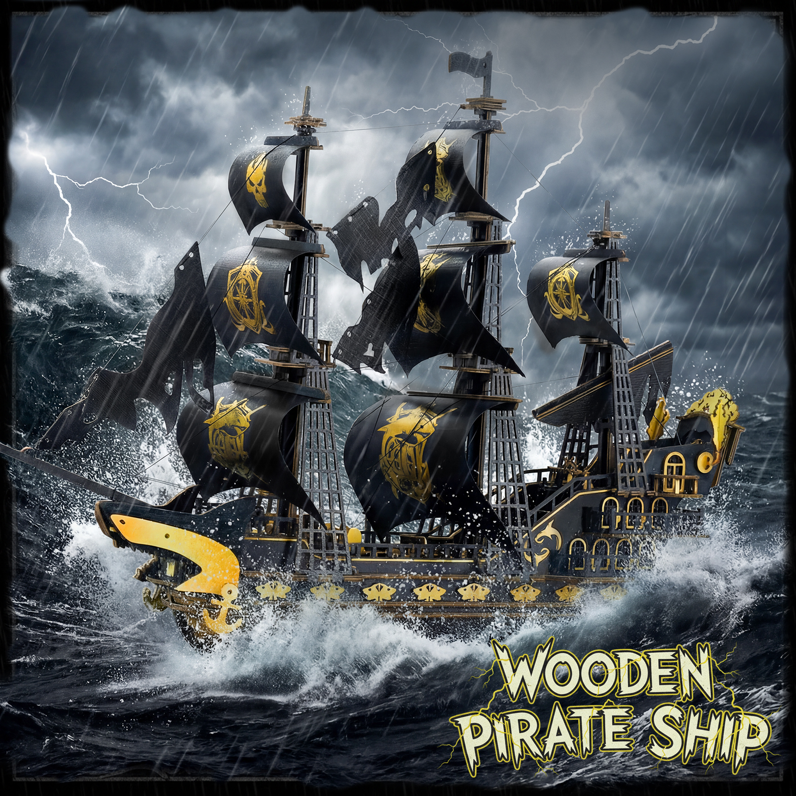 Midnight Rider - 3D Wooden Sailing Ship Model Kit