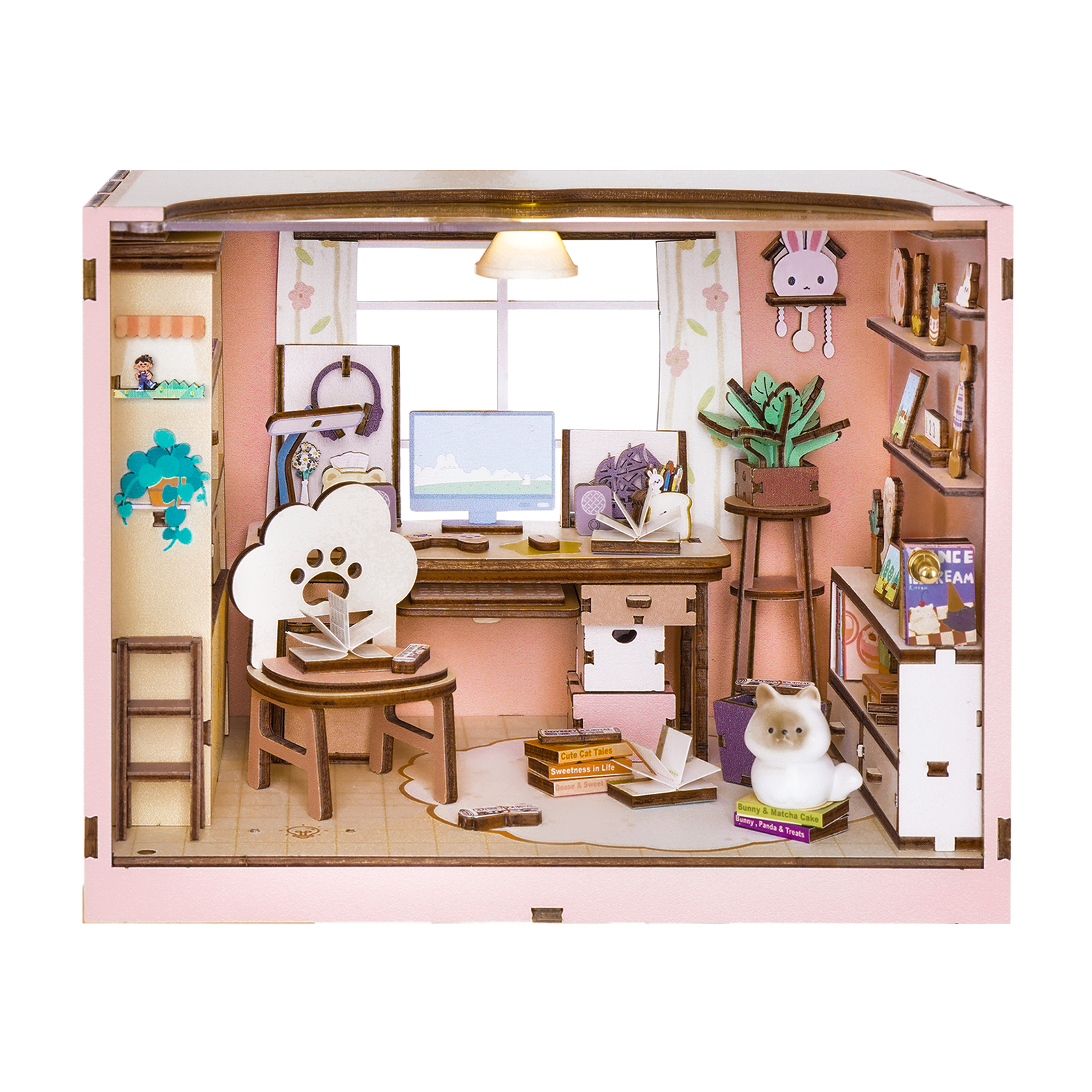 Study Room - 3D Wooden Miniature House Kit