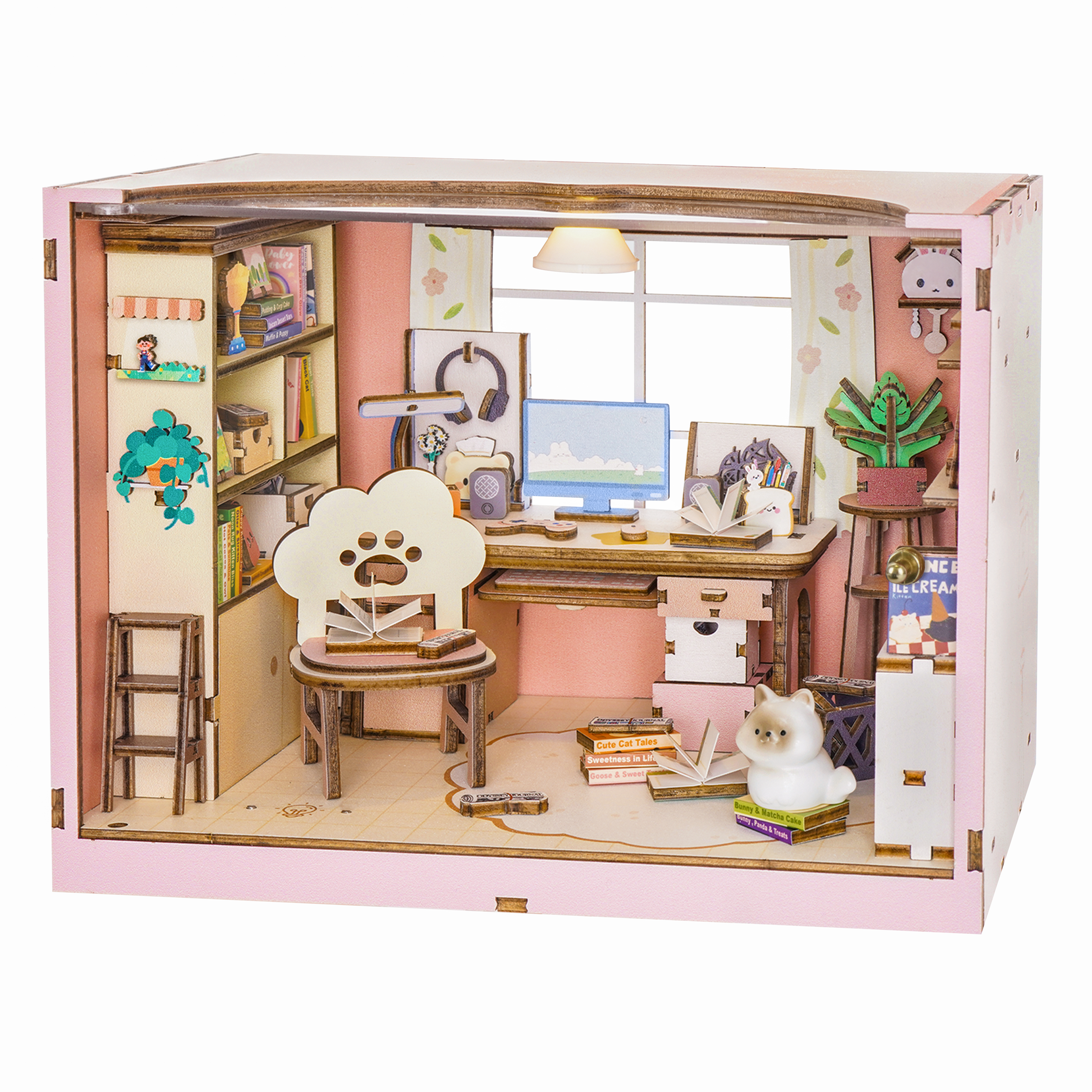 Study Room - 3D Wooden Miniature House Kit