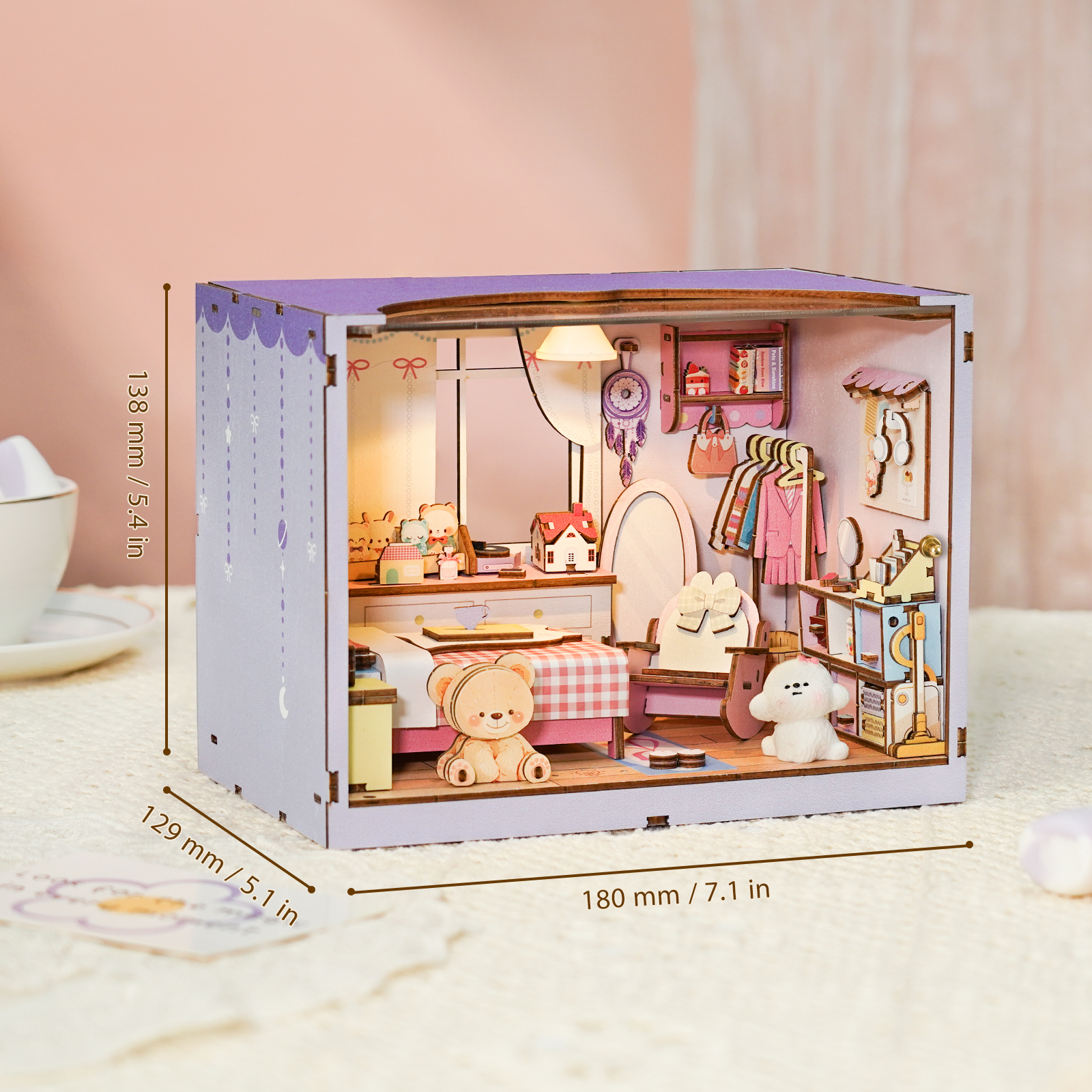 Bedroom - 3D Wooden Miniature House Kit