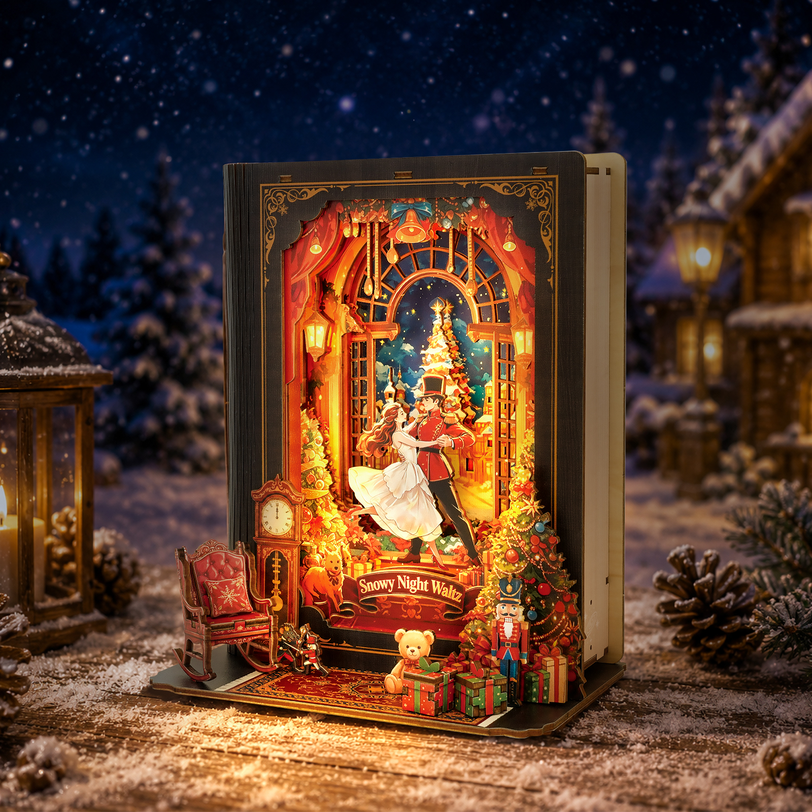 Snowy Night Waltz - 3D Storybook Night Light