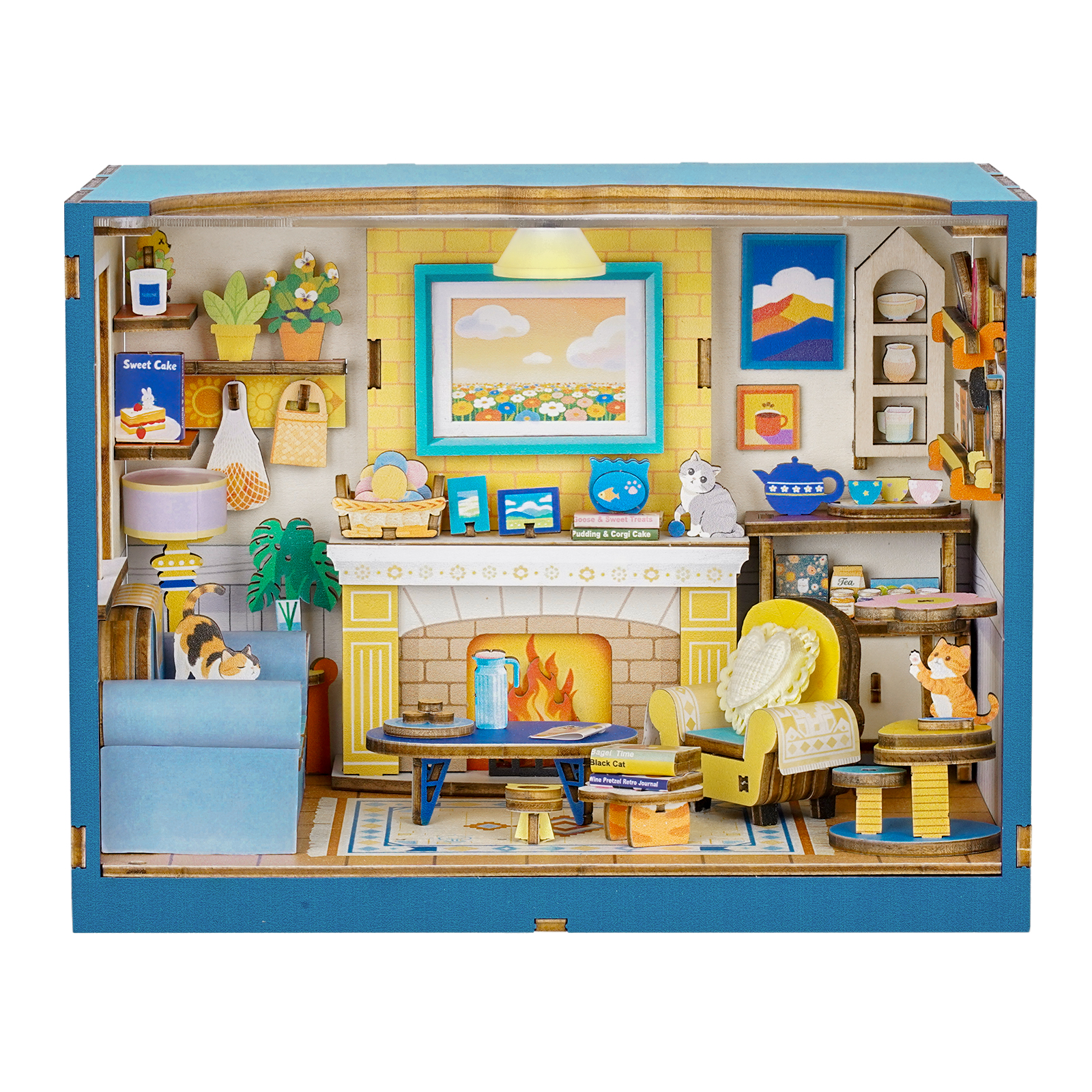 Living Room - 3D Wooden Miniature House Kit