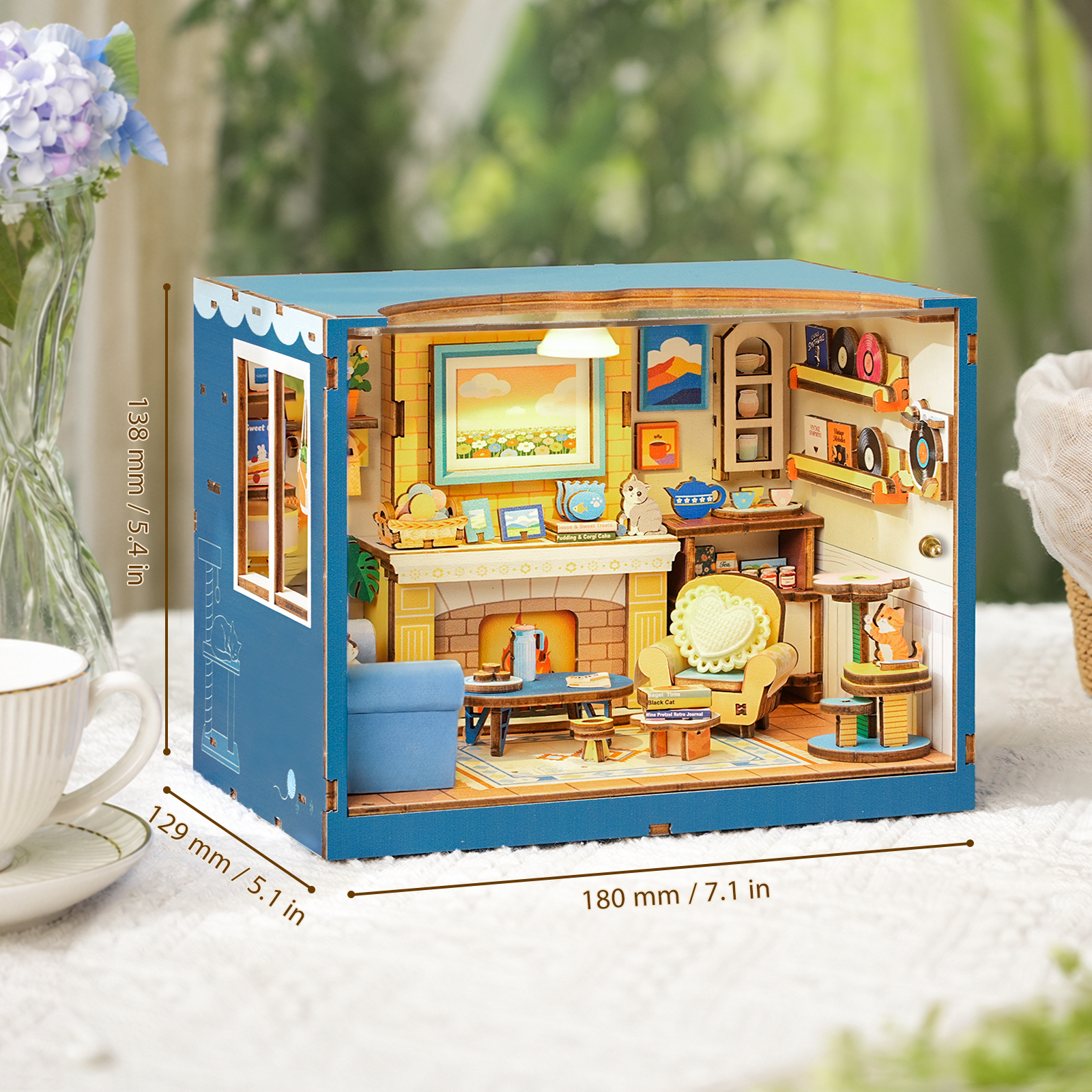 Living Room - 3D Wooden Miniature House Kit