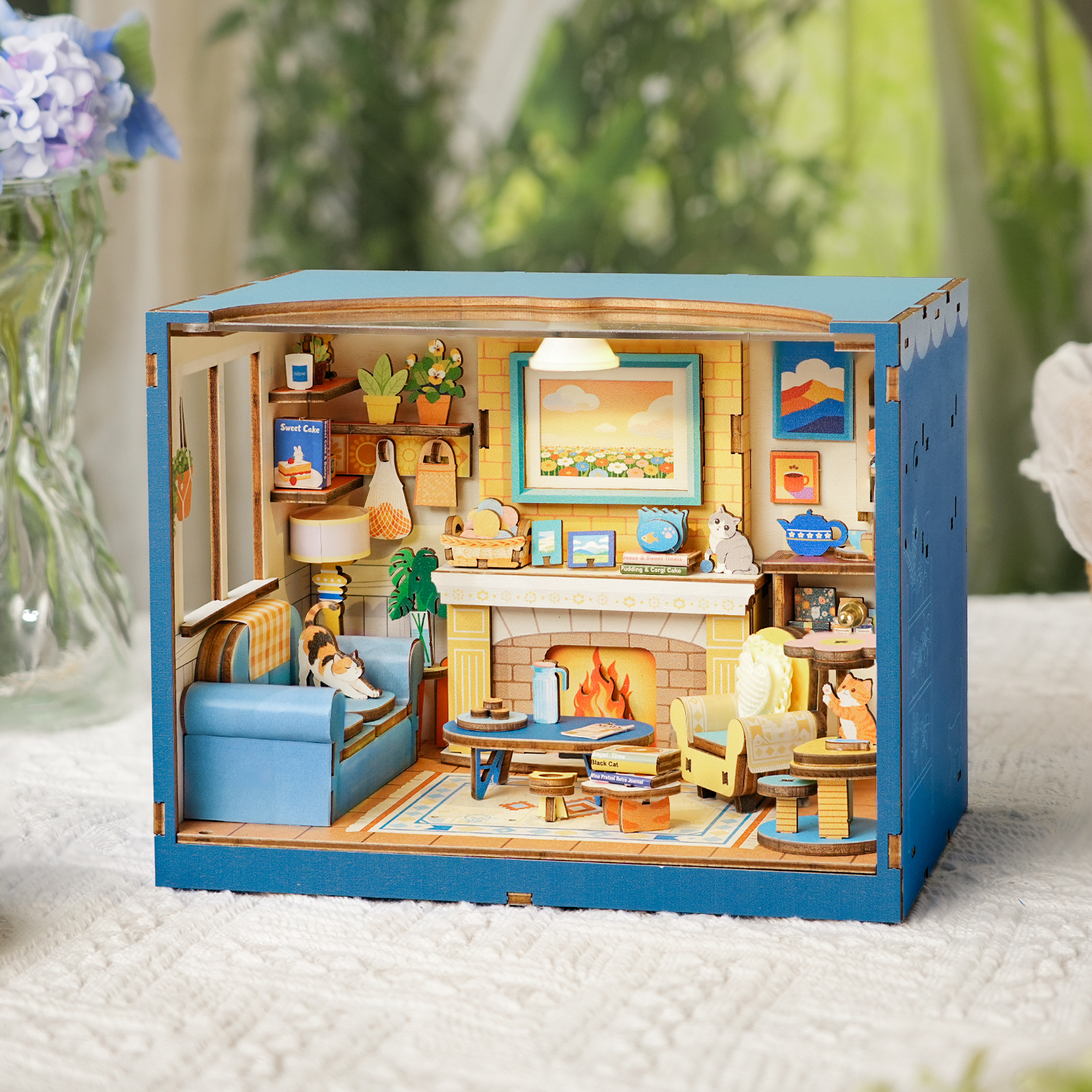 Living Room - 3D Wooden Miniature House Kit