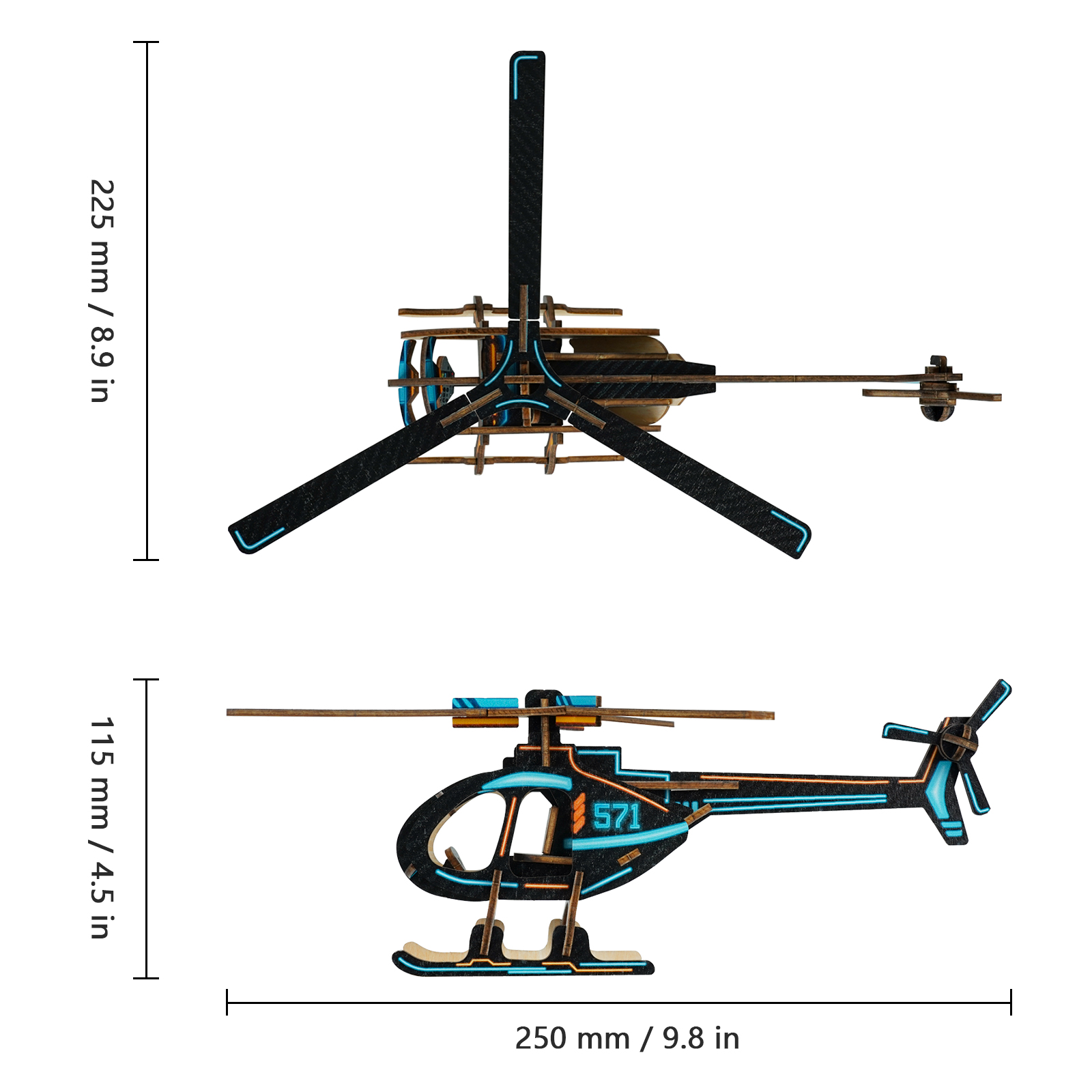 Helicopter - 3D Wooden Puzzle