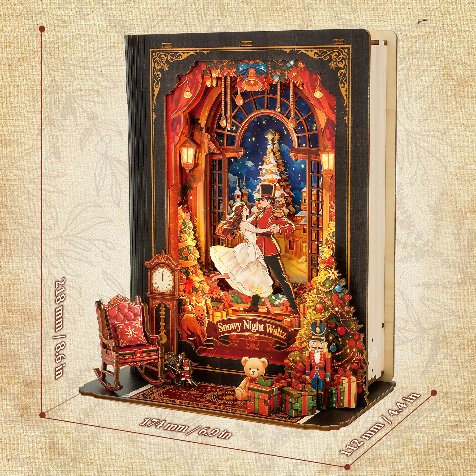 Snowy Night Waltz - 3D Storybook Night Light