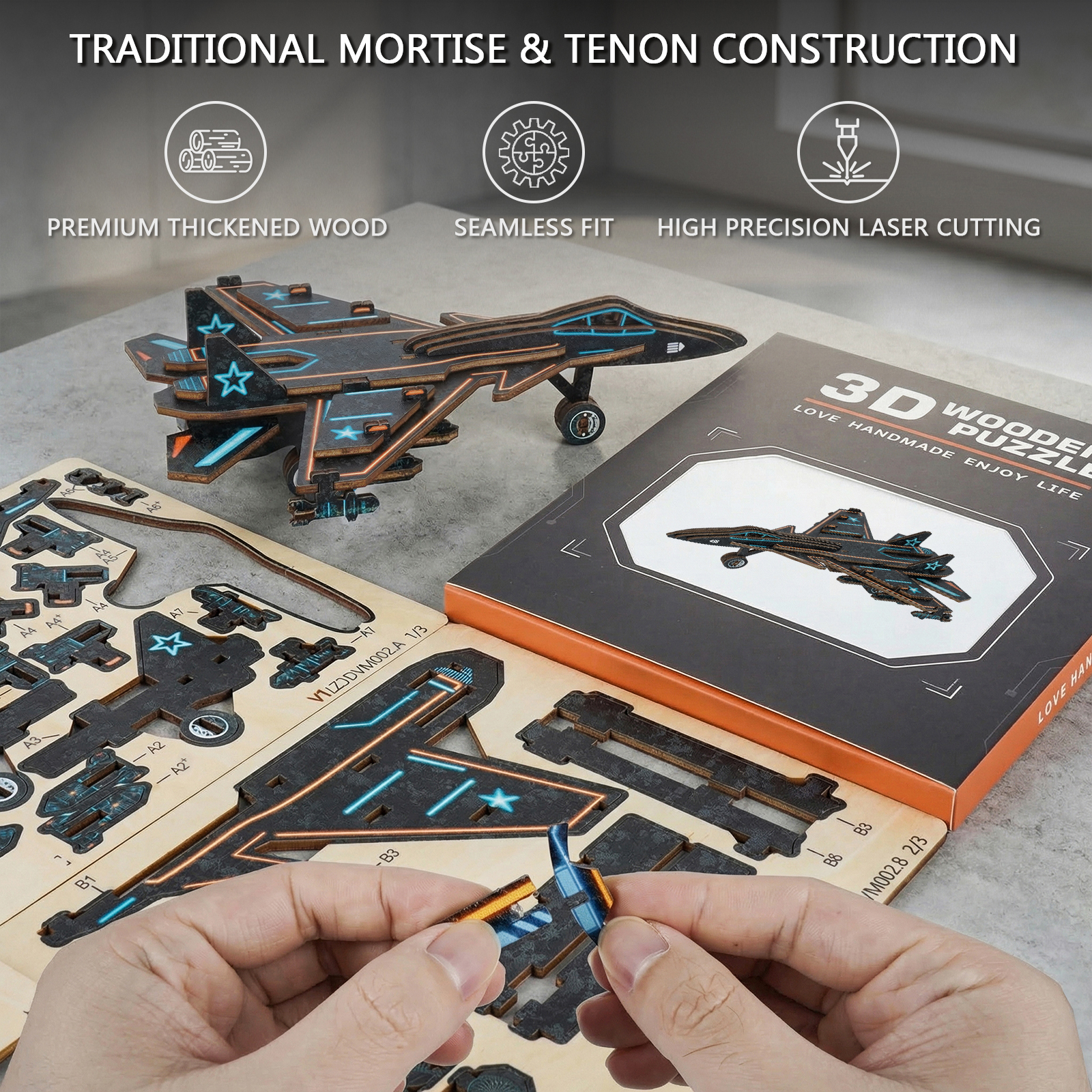 Fighter Jet - 3D Wooden Puzzle