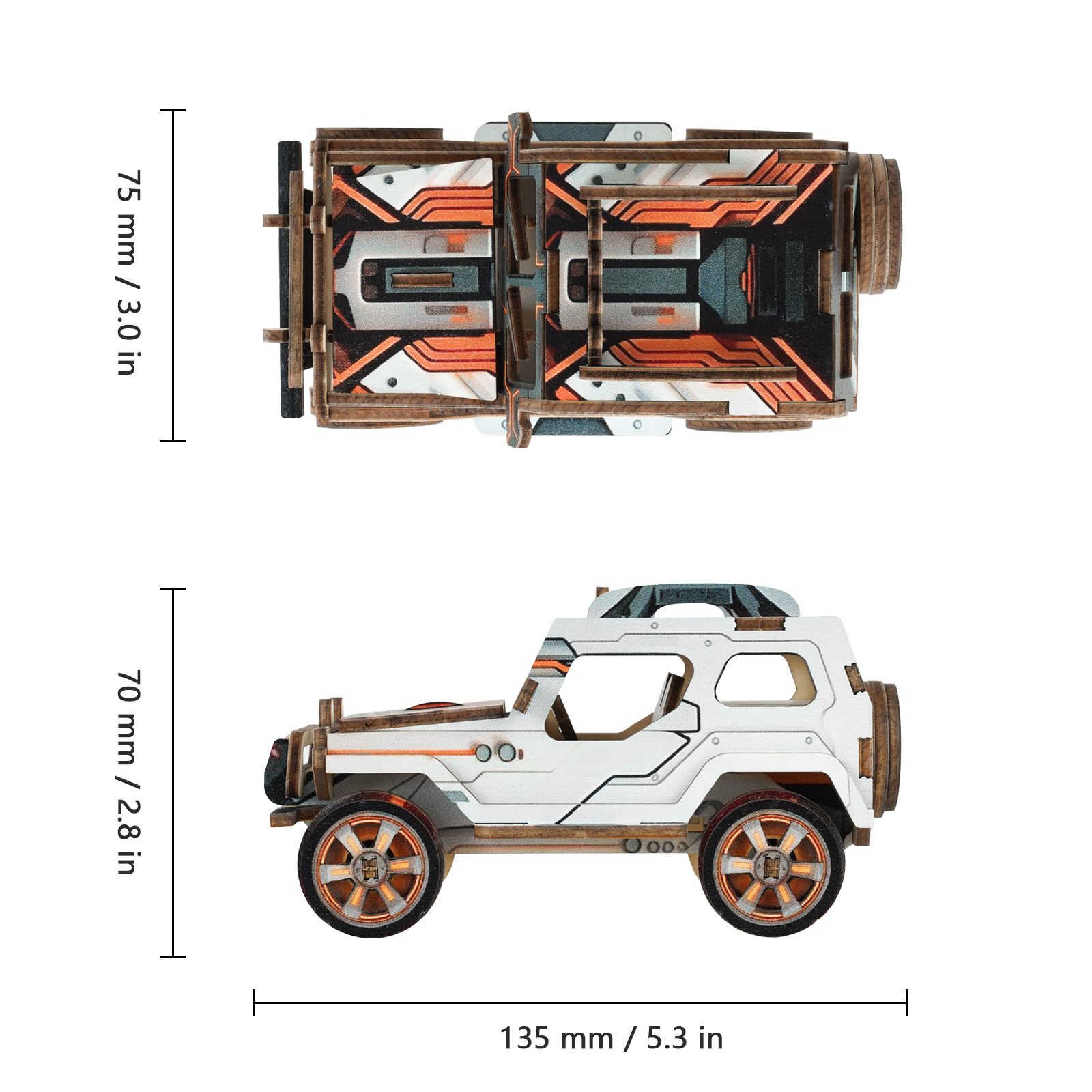 Off-Road Car - 3D Wooden Puzzle