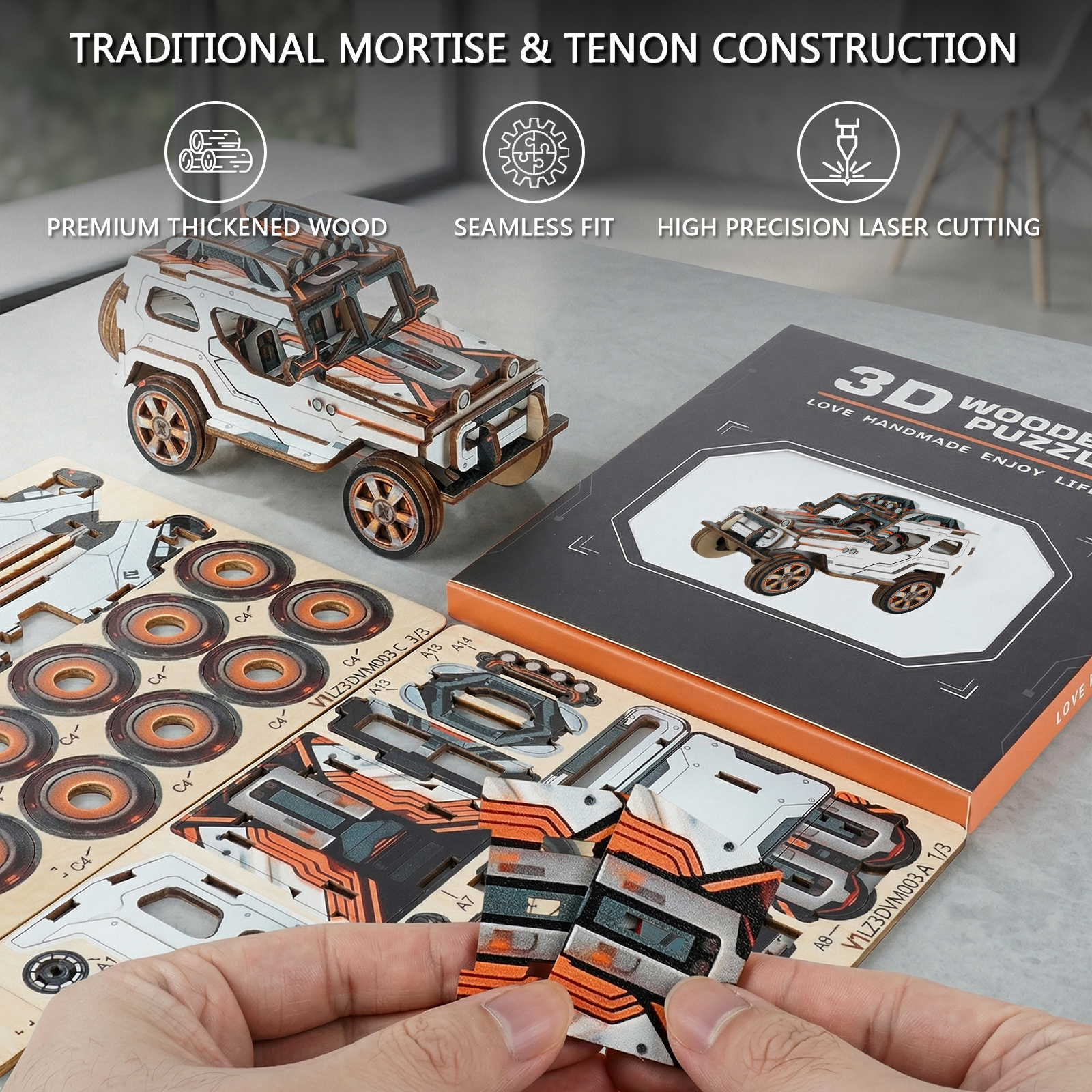 Off-Road Car - 3D Wooden Puzzle