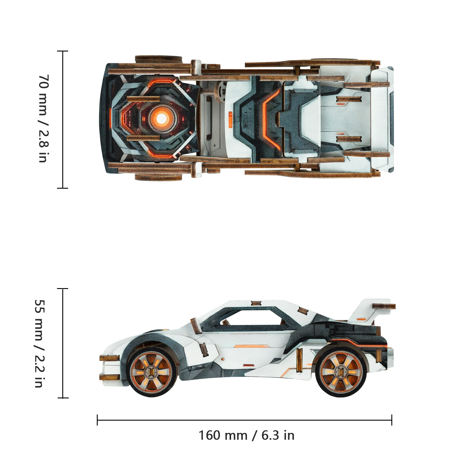 Sports Car - 3D Wooden Puzzle