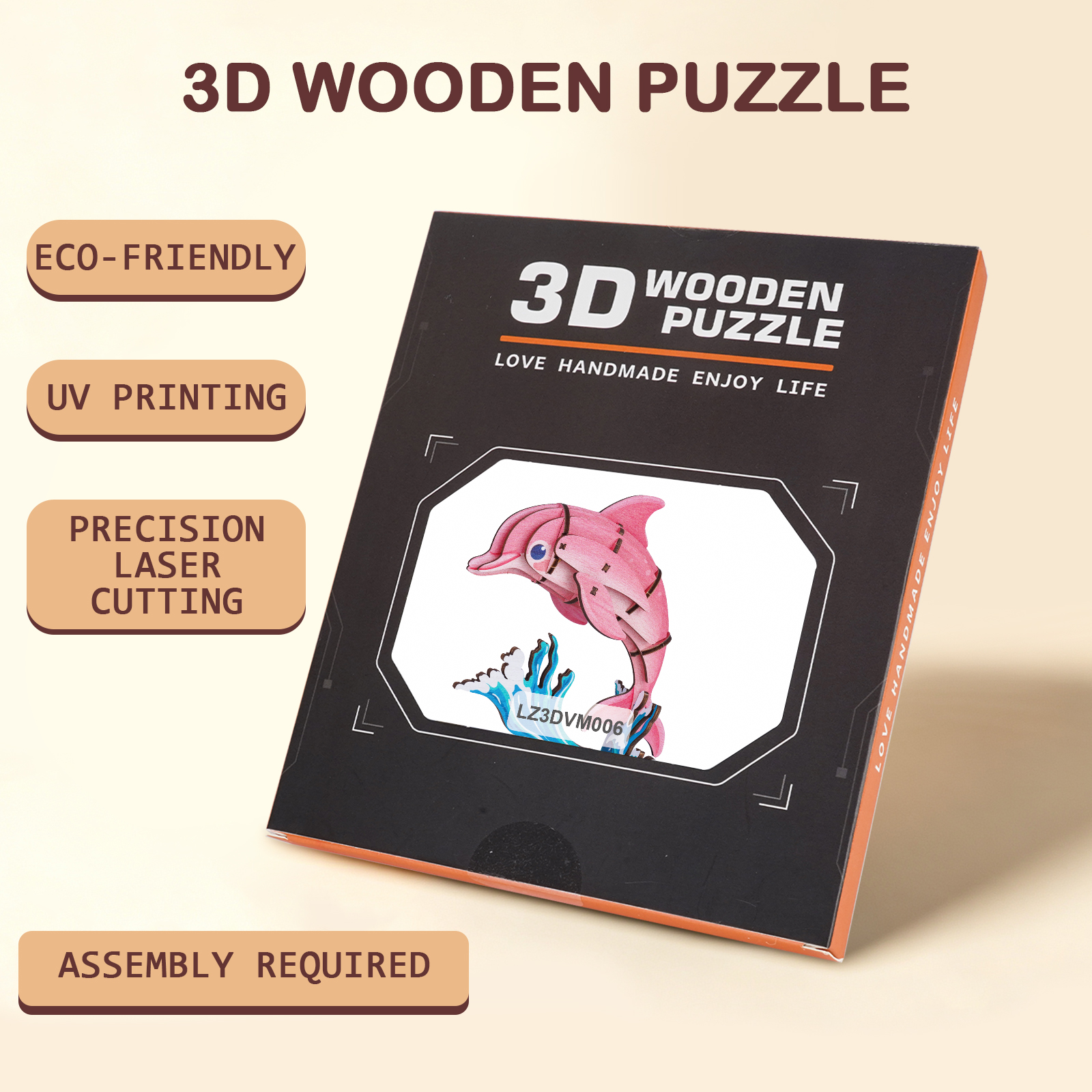 Dolphin - 3D Wooden Puzzle