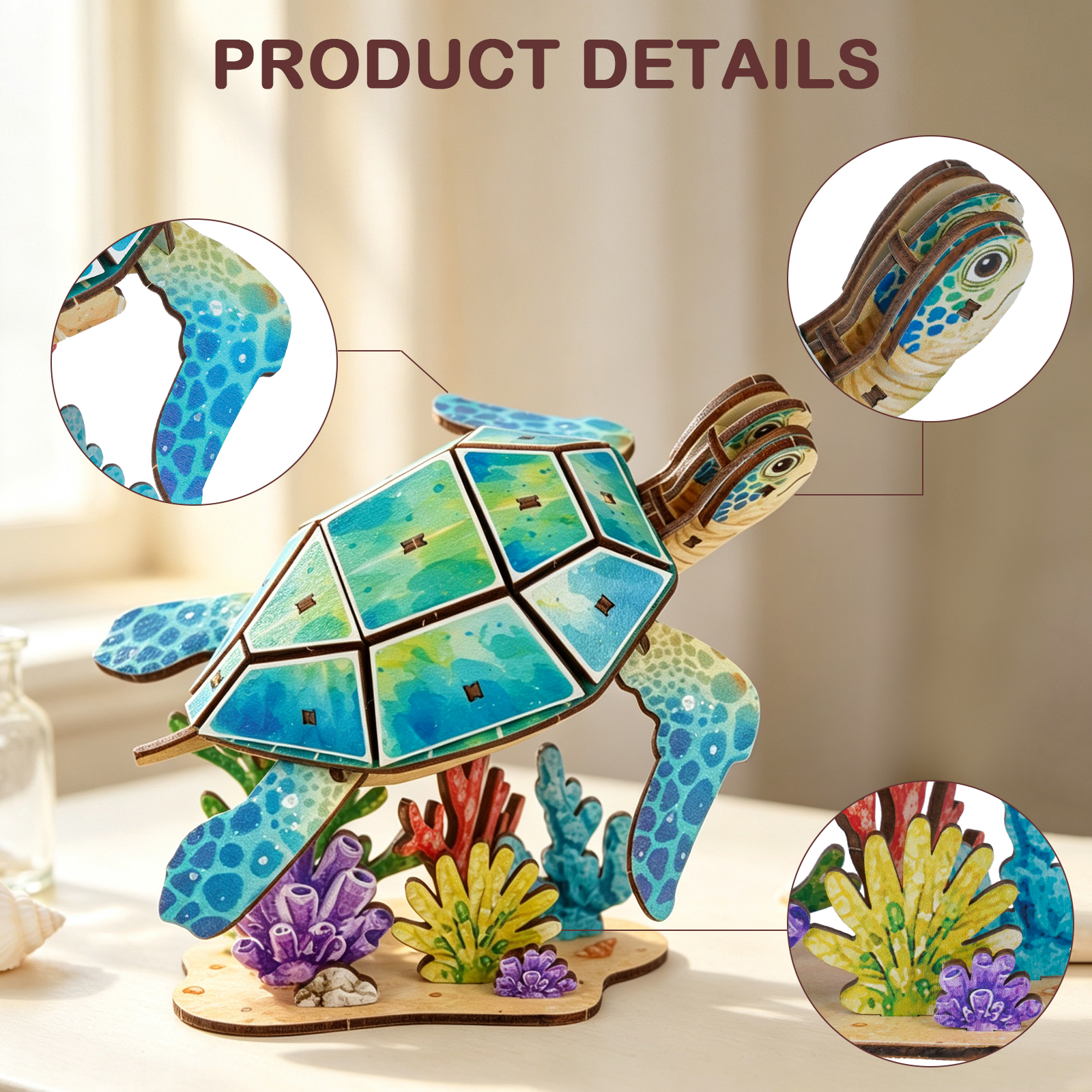 Sea Turtle - 3D Wooden Puzzle