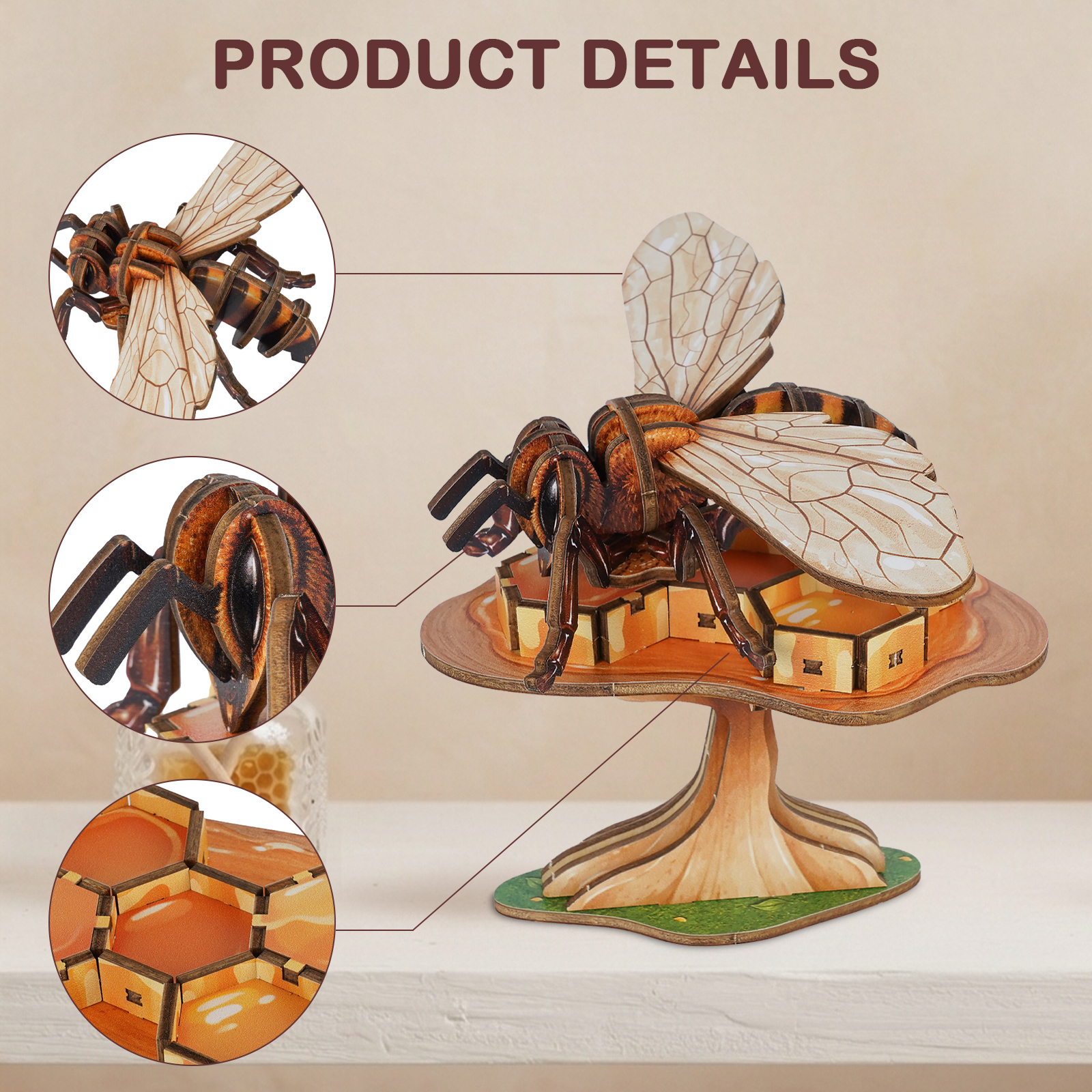 Honey Bee - 3D Wooden Puzzle