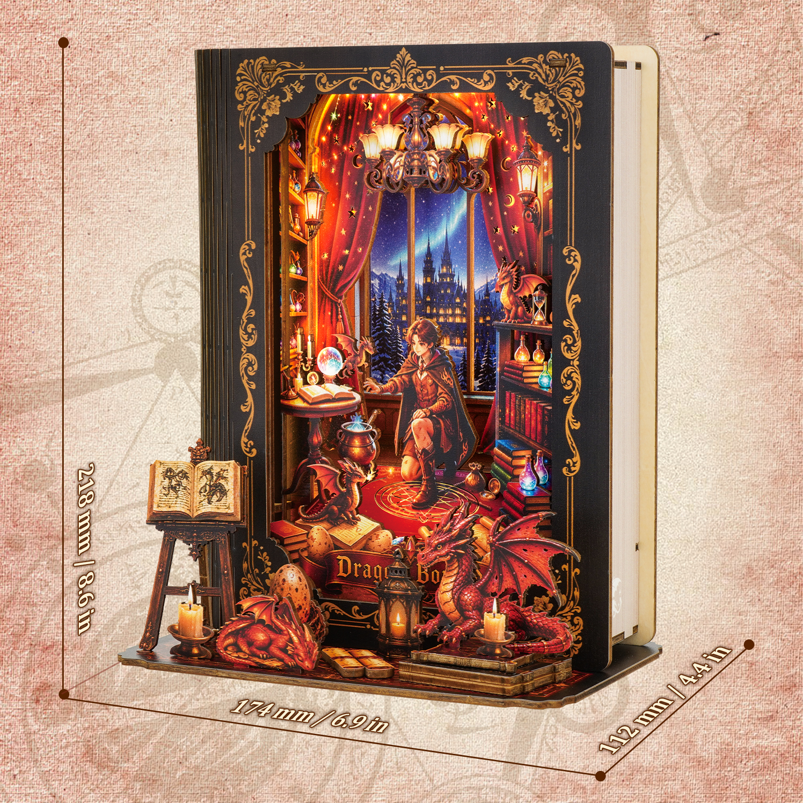 Night of Dragon Bond - 3D Storybook Night Light