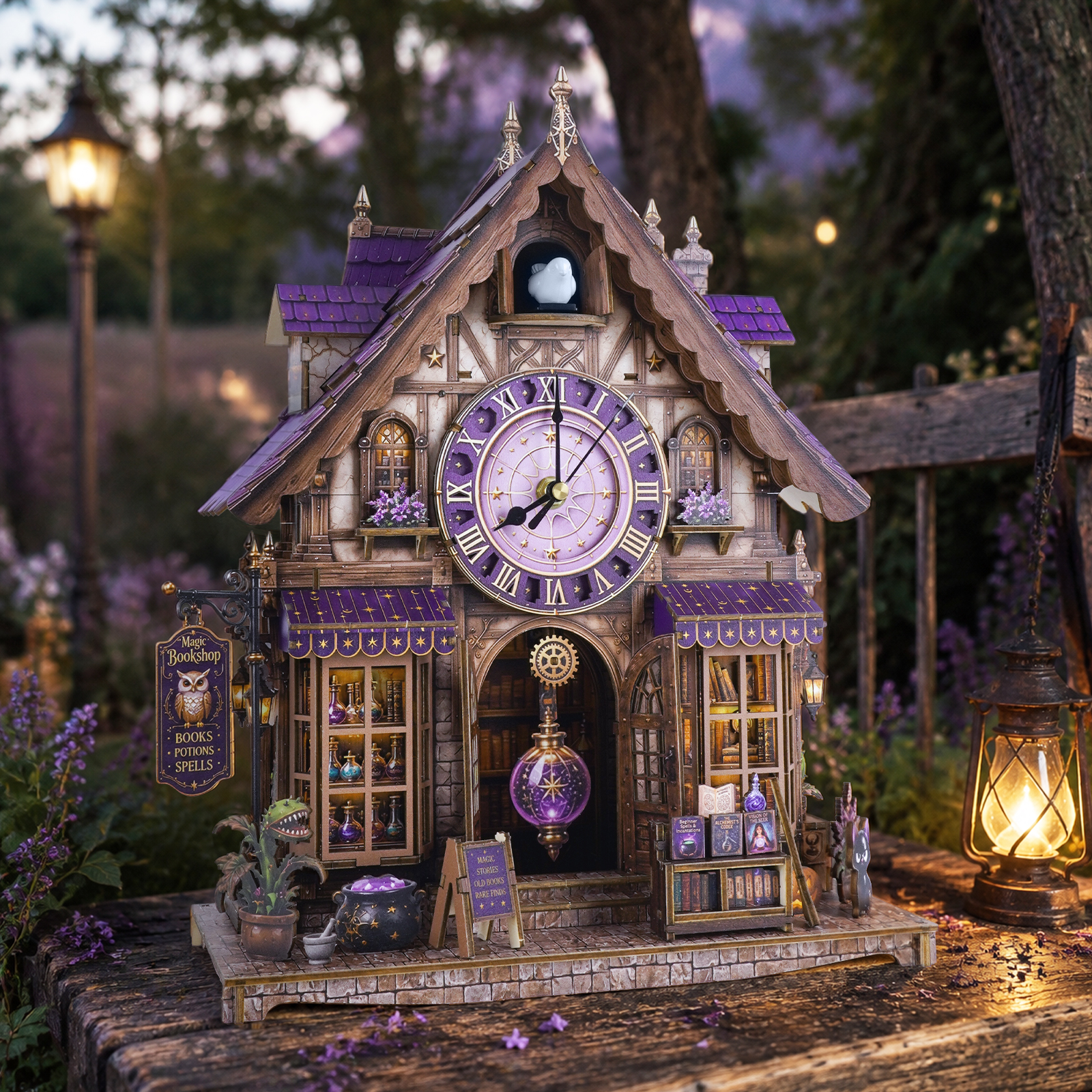 Magical Bookhouse - 3D Wooden Cuckoo Clock