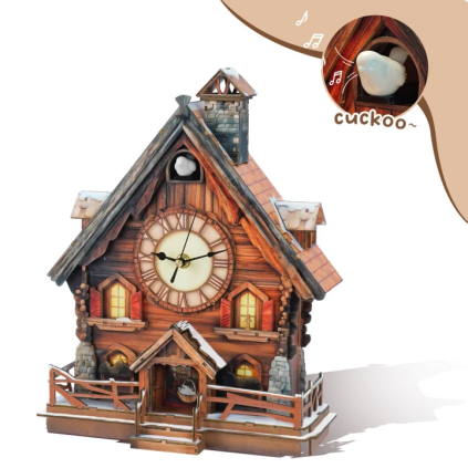 Swiss Chalet - 3D Wooden Cuckoo Clock
