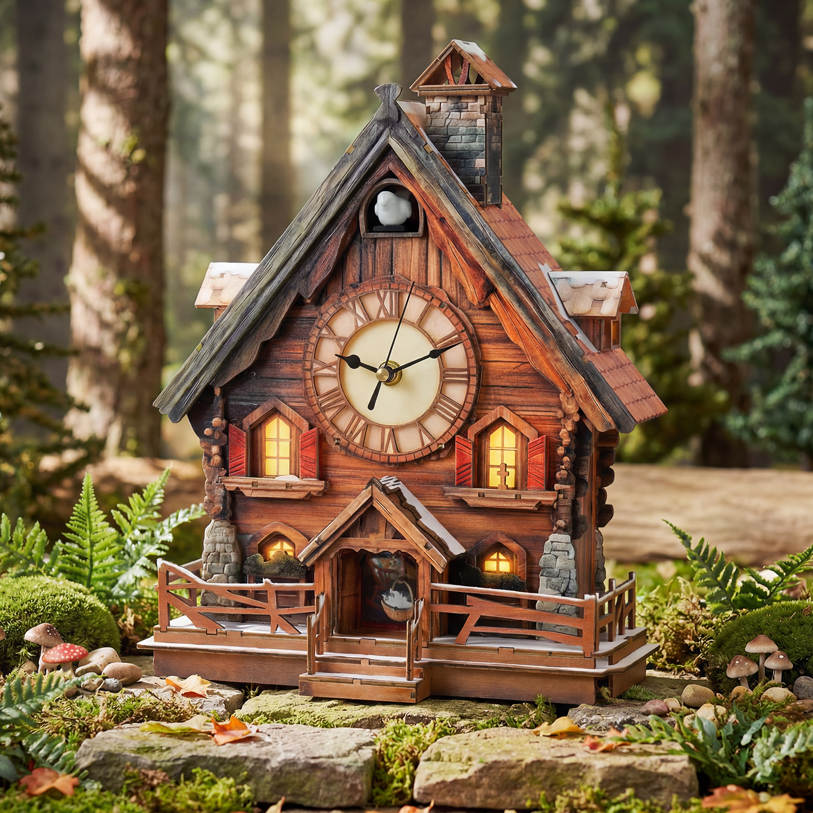 Swiss Chalet - 3D Wooden Cuckoo Clock