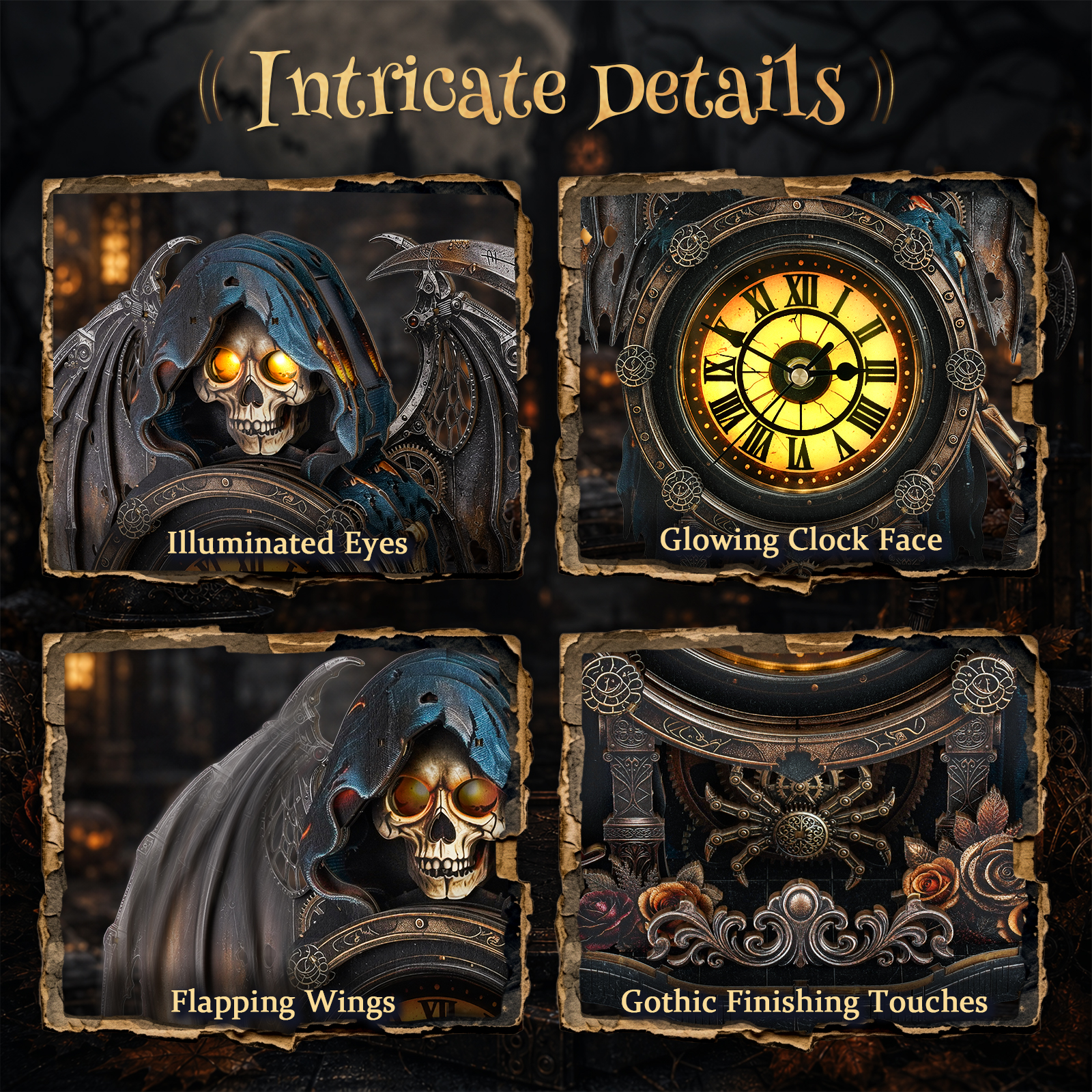 Grim Reaper - 3D Animated Chime Clock