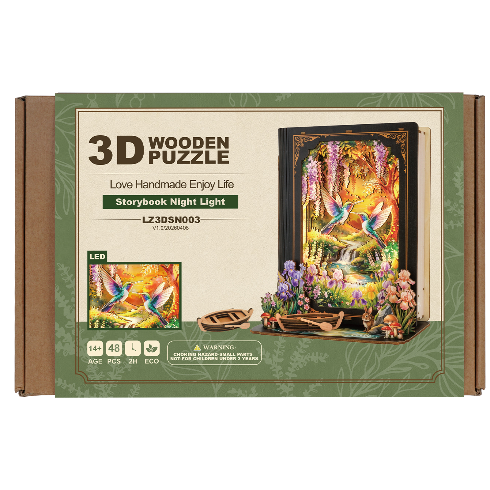 Forest Stream - 3D Storybook Night Light