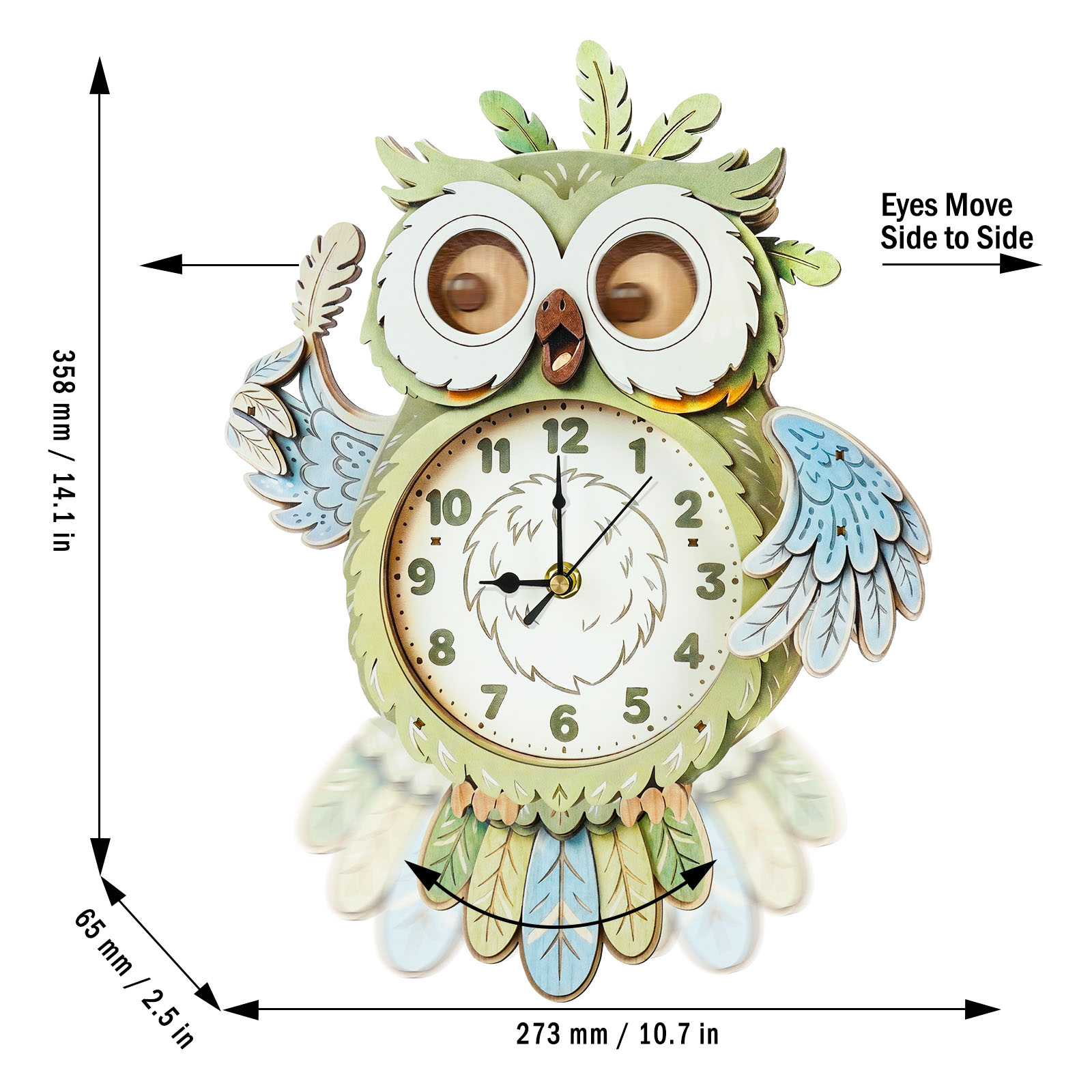 Curious Owl - 3D Decorative Wall & Desk Clock